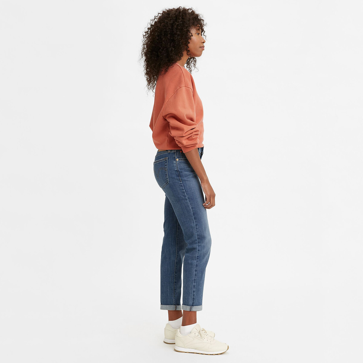 Levi's mid rise boyfriend jeans on sale