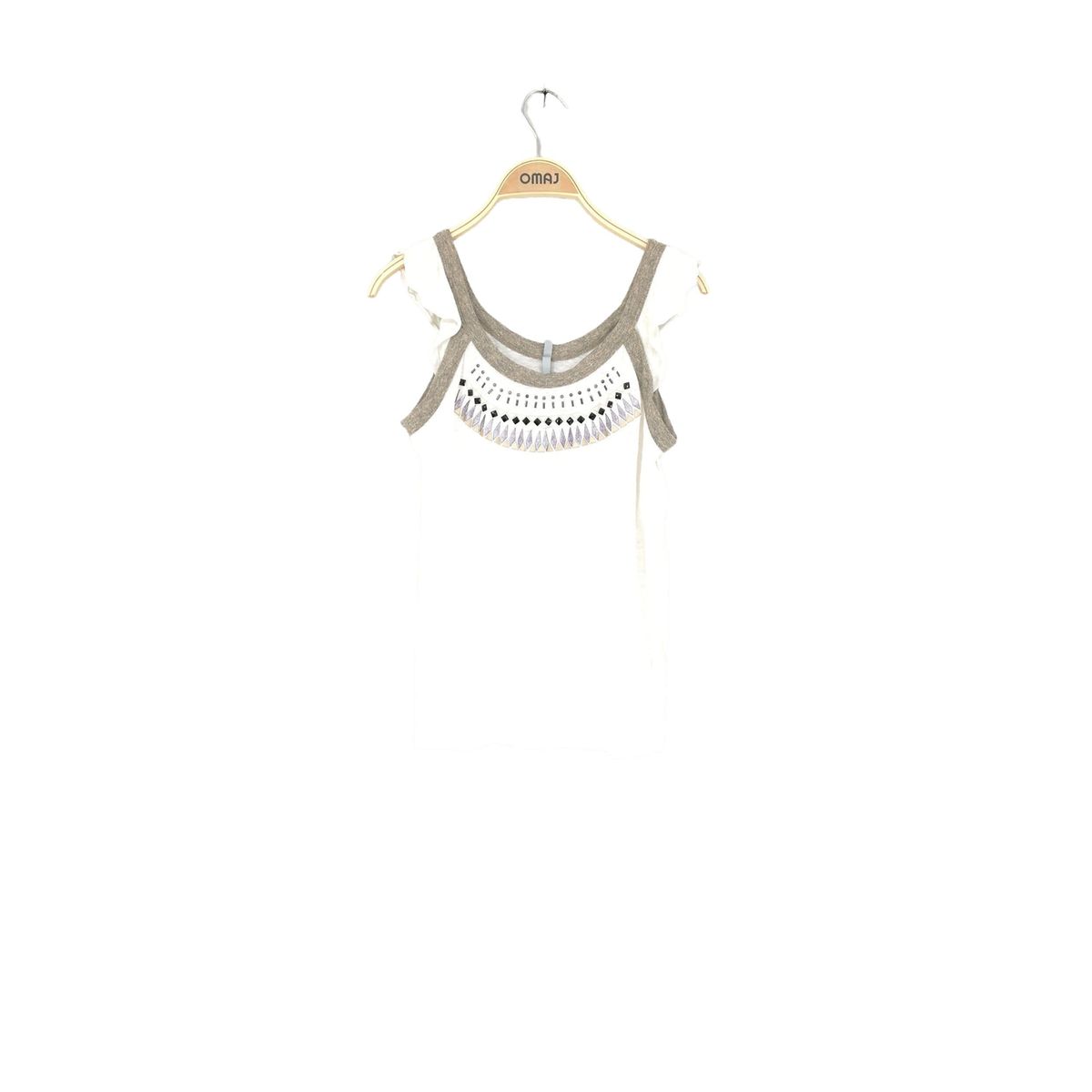 Top sans manche tr s bon tat blanc Cop.Copine La Redoute