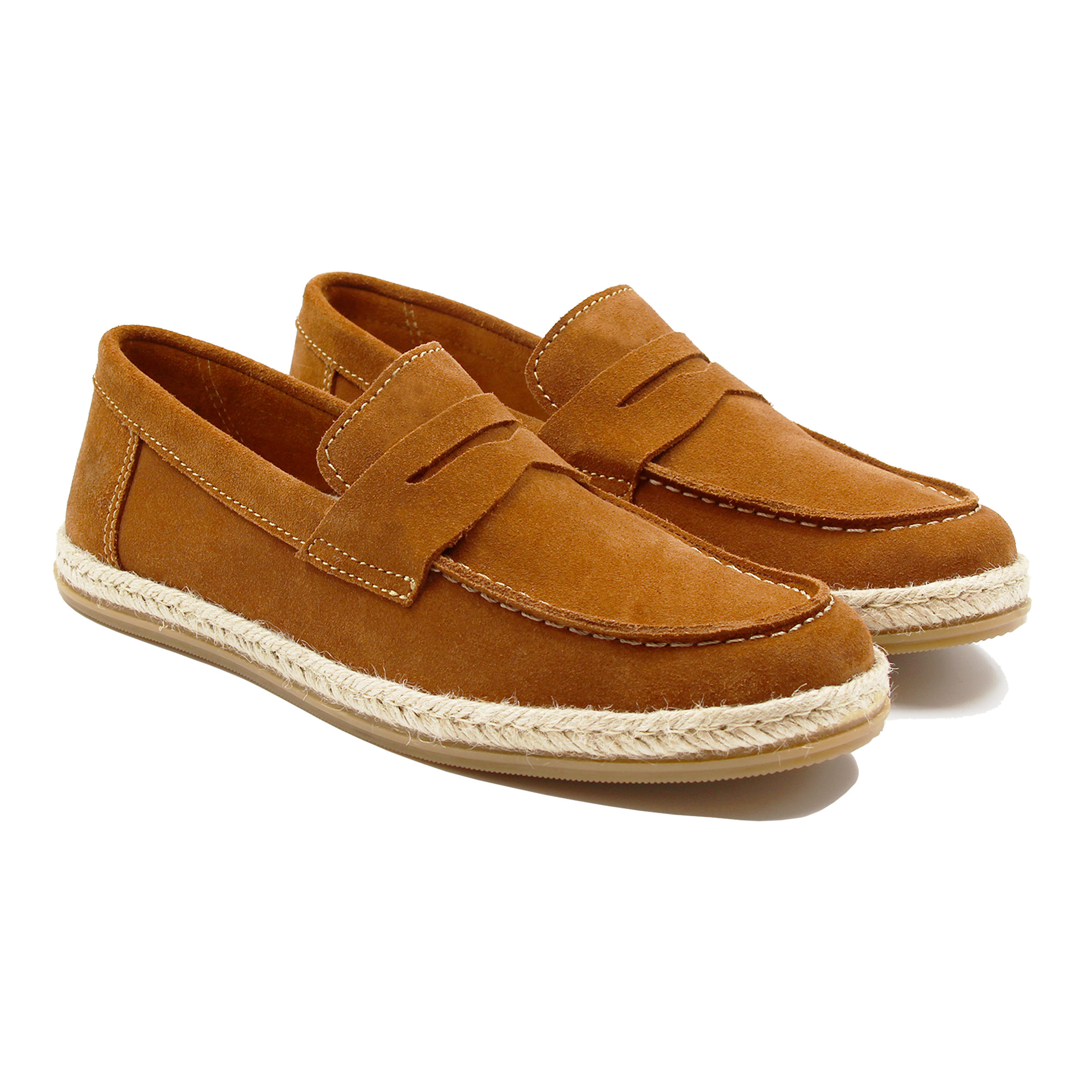 PAYMA Espadrilles Cuir Daim Jute Hommes - Mocassins Été Flexibles Espagne