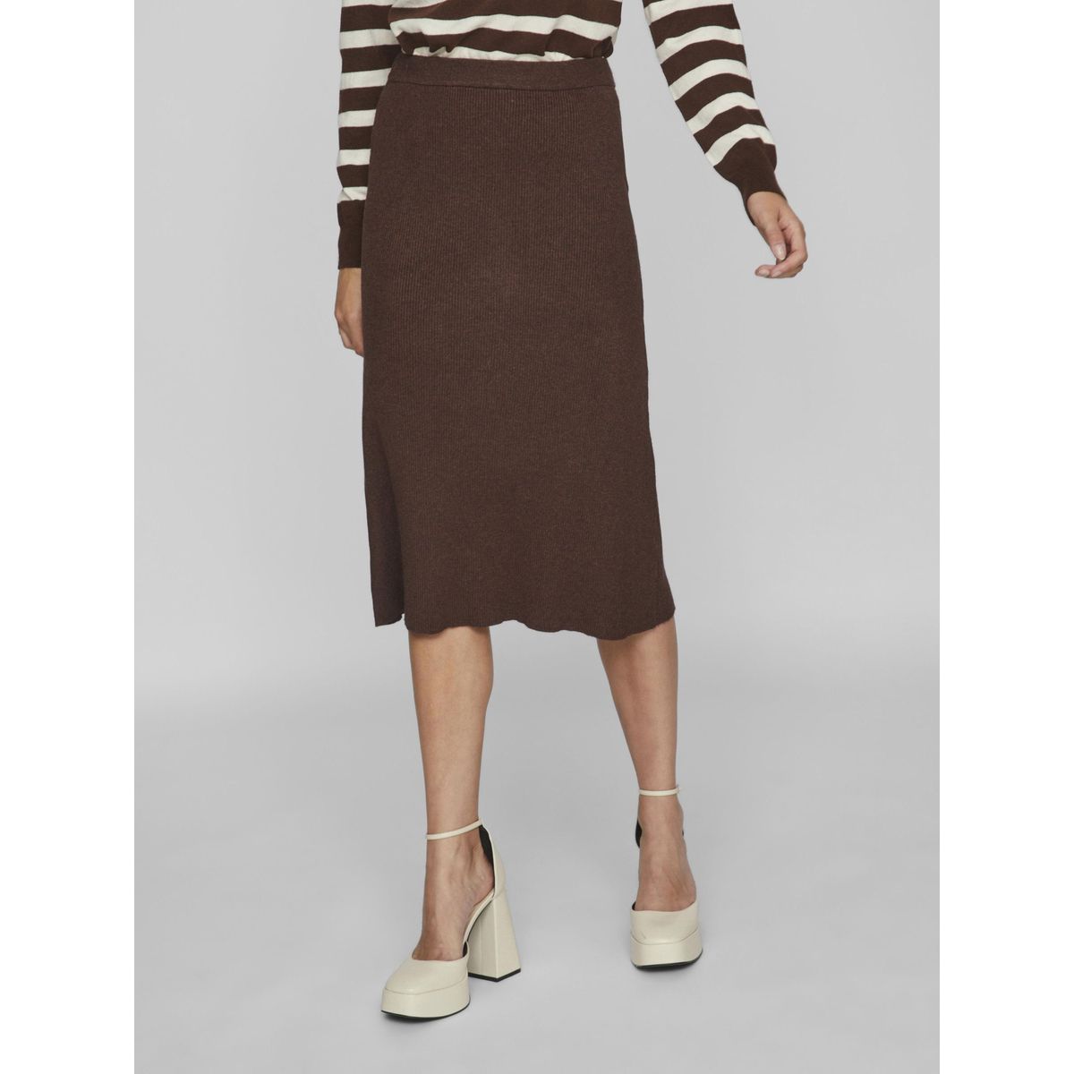 Jupe marron chocolat La Redoute