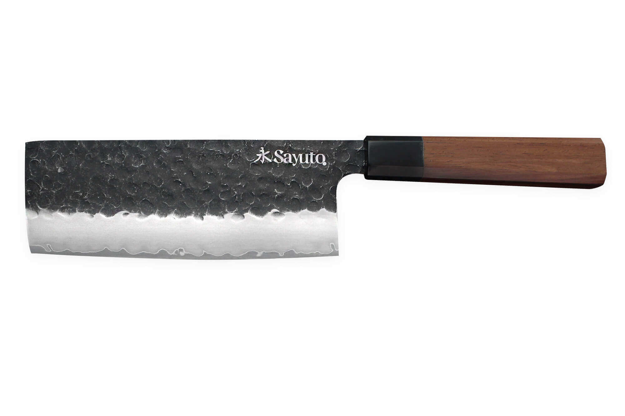 Couteau Sequoia San Mai modèle nakiri 17cm brute de forge, SAYUTO