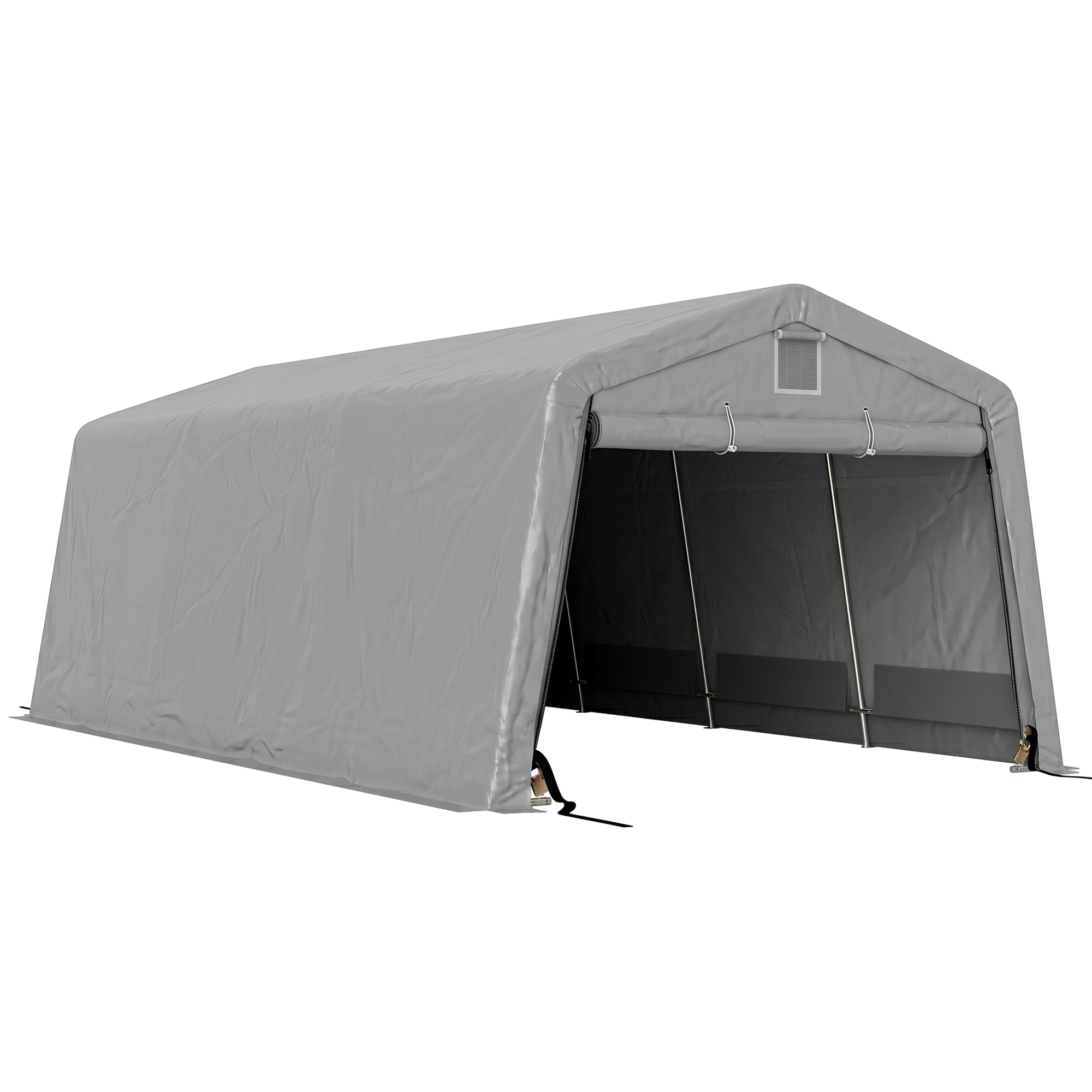 Abri pour voiture PE Gris clair, OUTSUNNY
