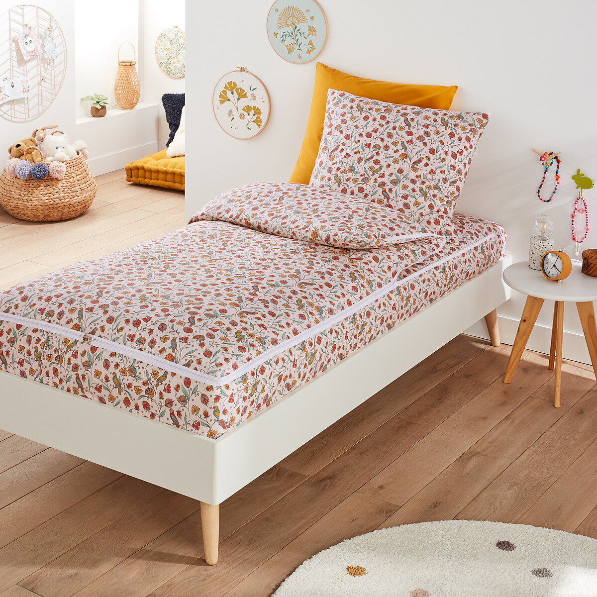 Parure de lit enfant avec couette motif jungle 90x190cm Caradou®