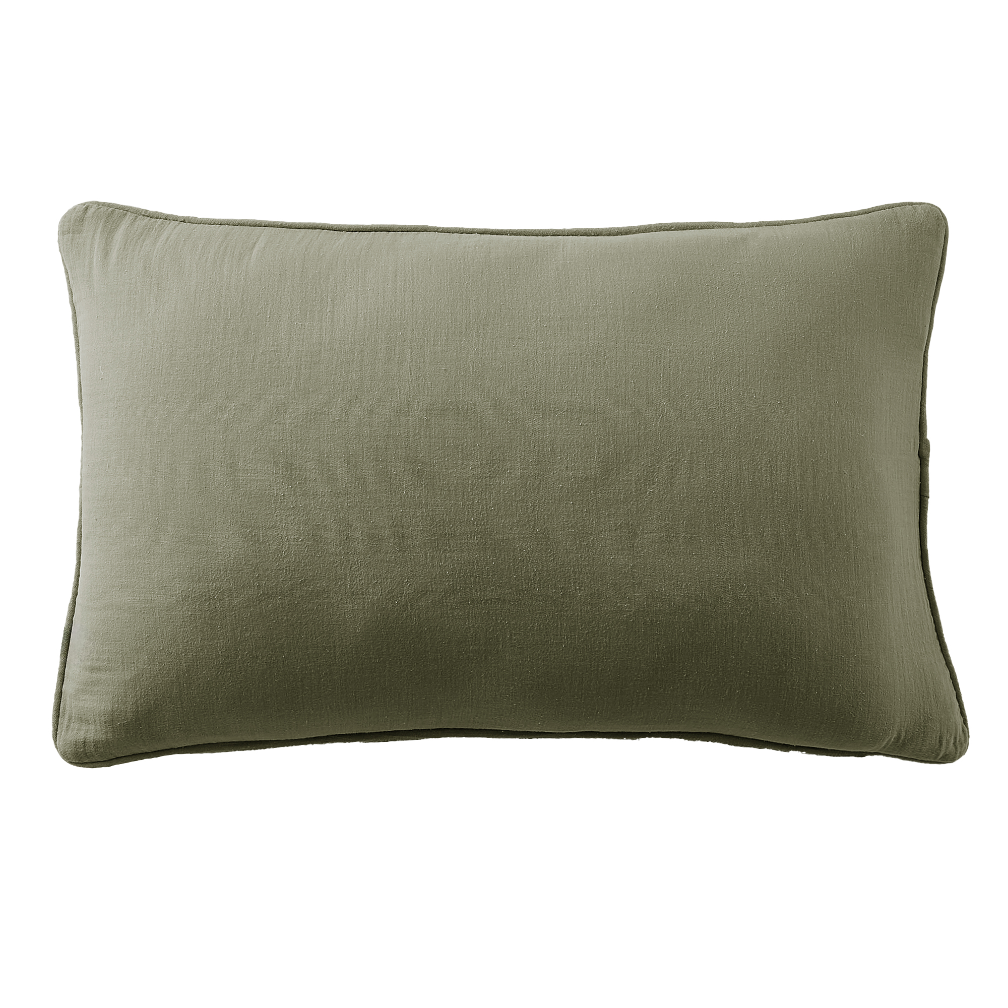 Coussin rectangulaire déhoussable 40x60 cm Gaze de Coton Terra Romarin, EDEN