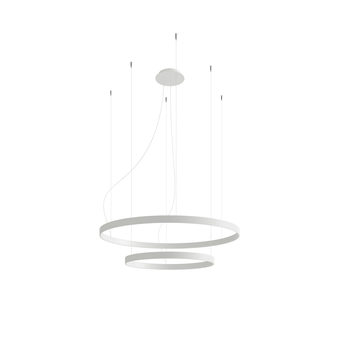 Lustre Aluminium Blanc LED 2 Rio, EDEN