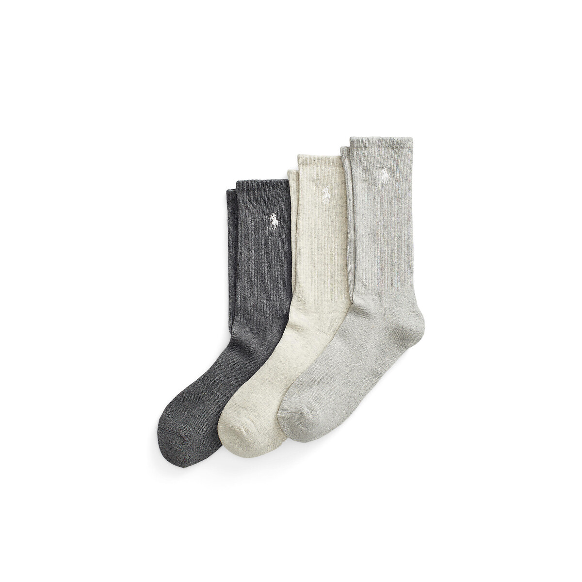 Pack of 3 pairs of crew socks grey Polo Ralph Lauren La Redoute