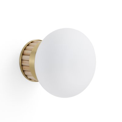 Les Signatures - Dolce Opaline Glass, Brass and Bamboo Wall Light LA REDOUTE INTERIEURS