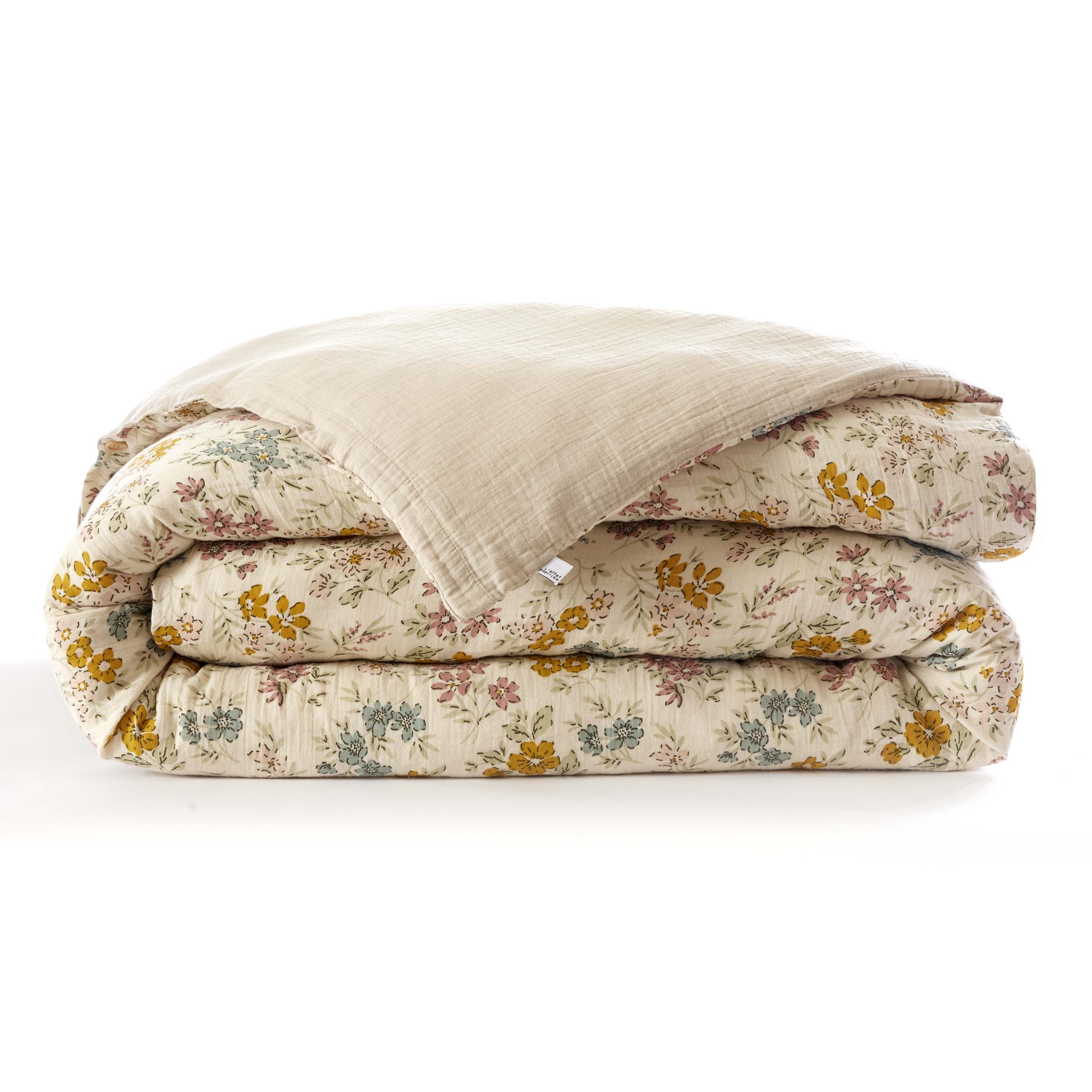 Housse de couette réversible en gaze de coton Adèle, EDEN