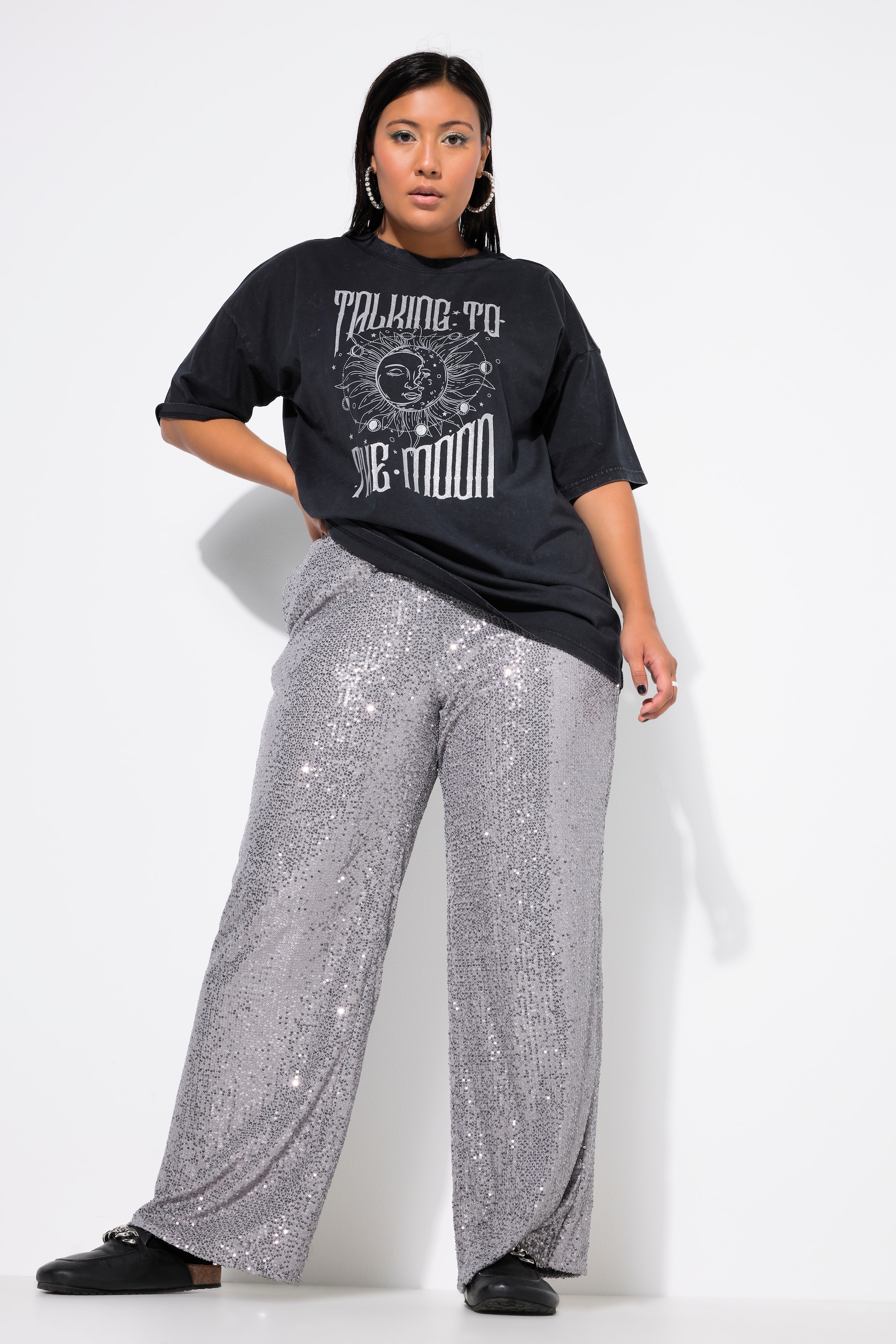 Pantalon à sequins. Coupe Wide, STUDIO UNTOLD