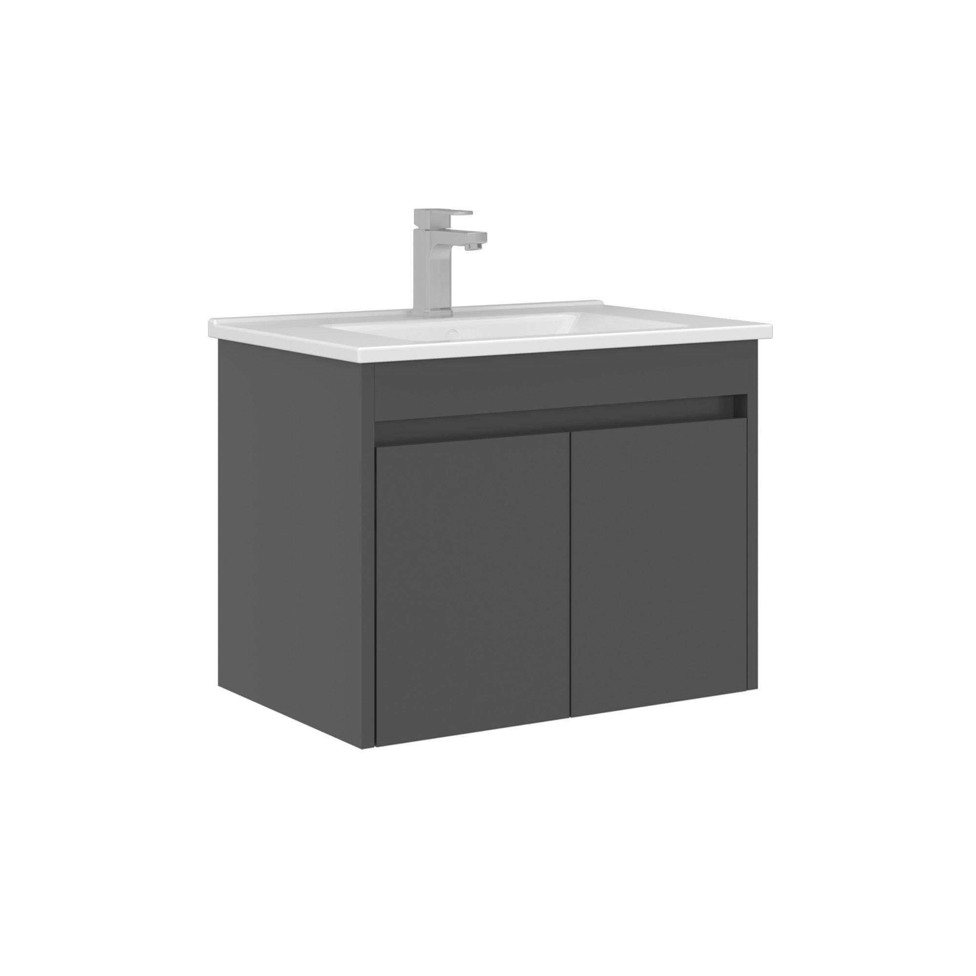 Meuble sous vasque suspendu 65 cm + vasque NAÏA, PIER IMPORT