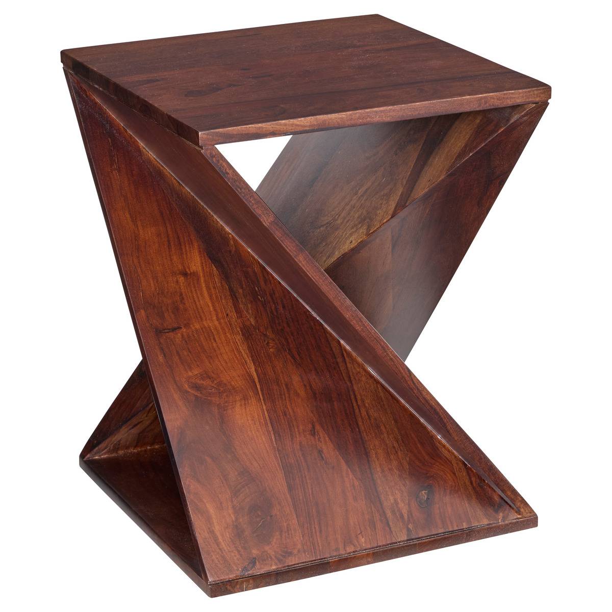 Table d’appoint originale en bois de manguier torsadé RIKAYA, ATMOSPHERA