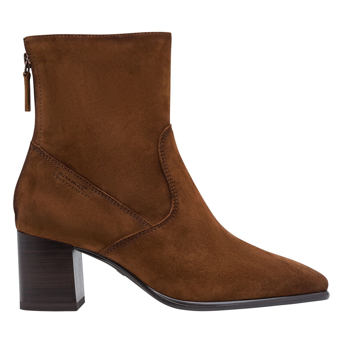 Heeled Suede Ankle Boots, TAMARIS