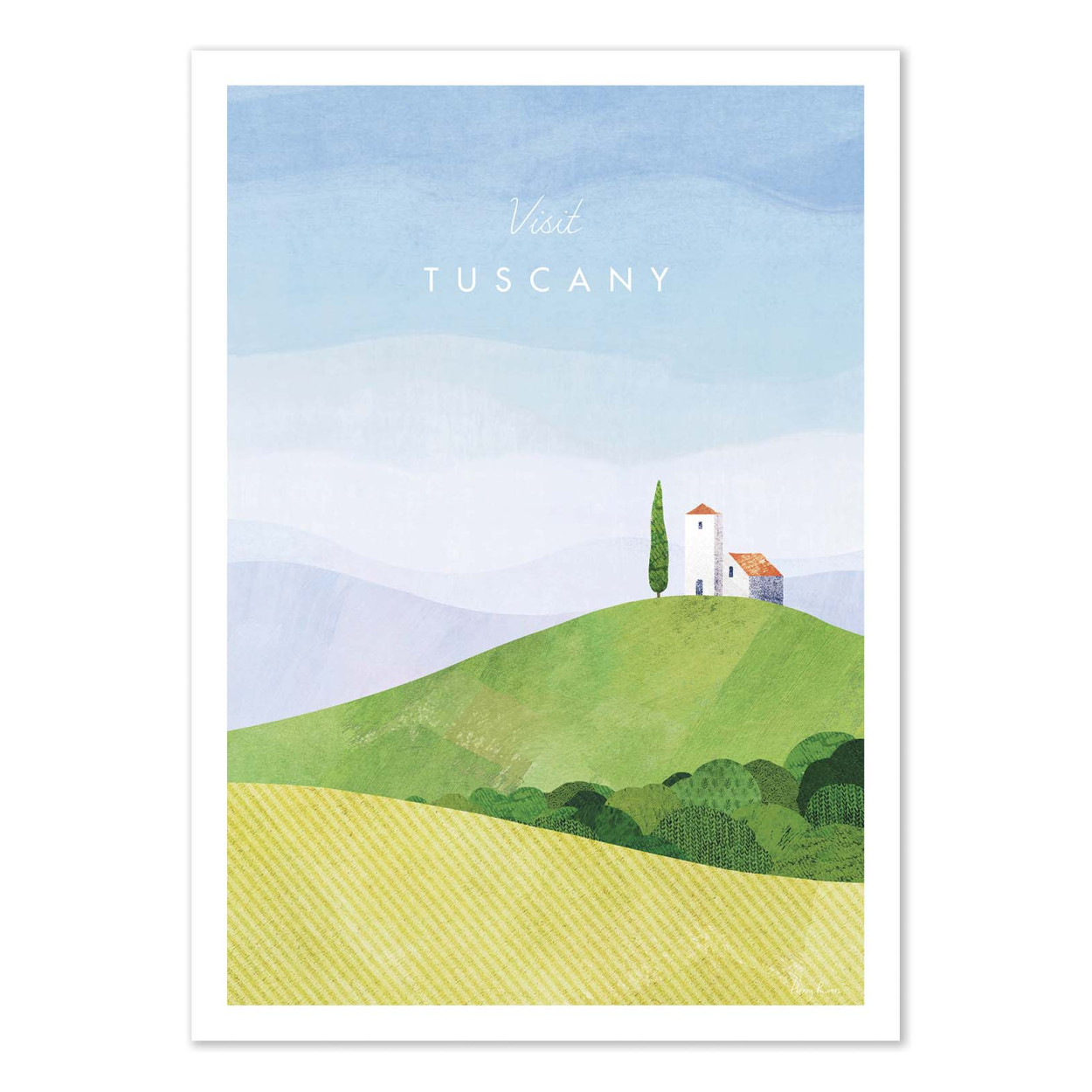Affiche d'art - Visit Tuscany - Henry Rivers, WALL EDITIONS