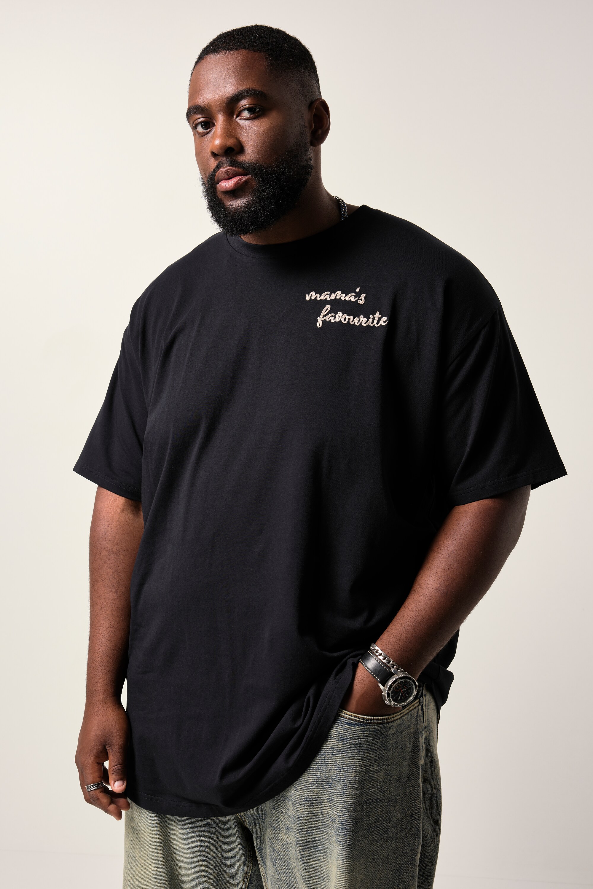 T-shirt à manches courtes, modèle oversize, STHUGE