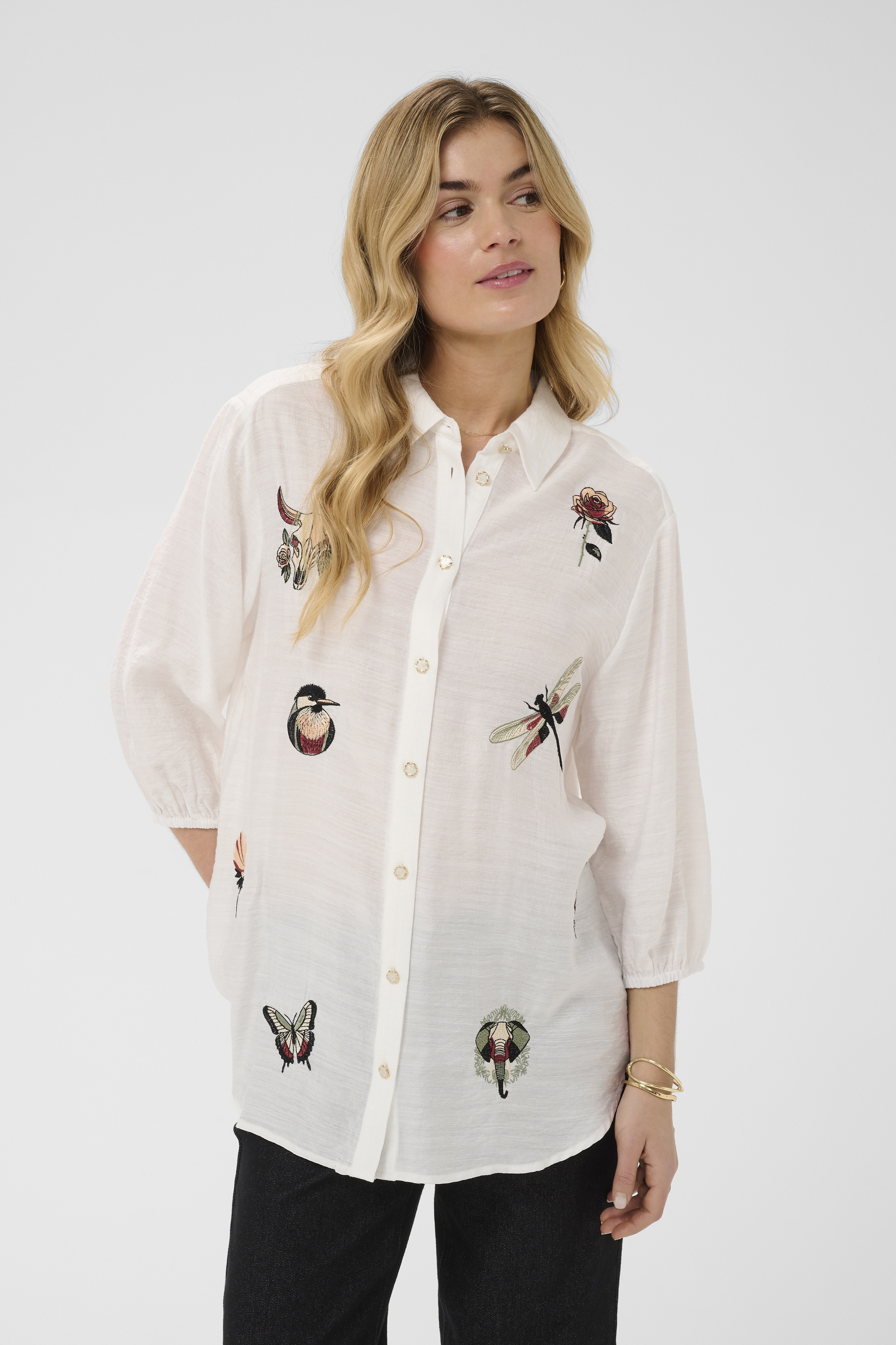 Chemise à manches longues, CREAM