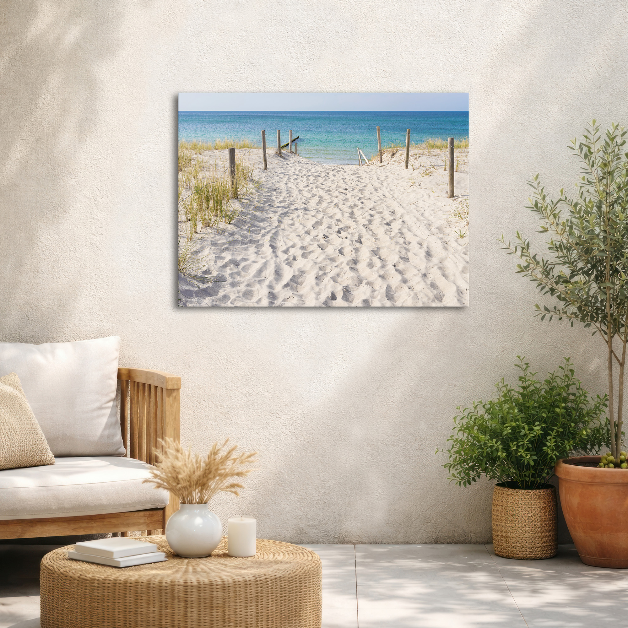 Tableau de jardin Arrivée à la Plage, ART FOR THE HOME