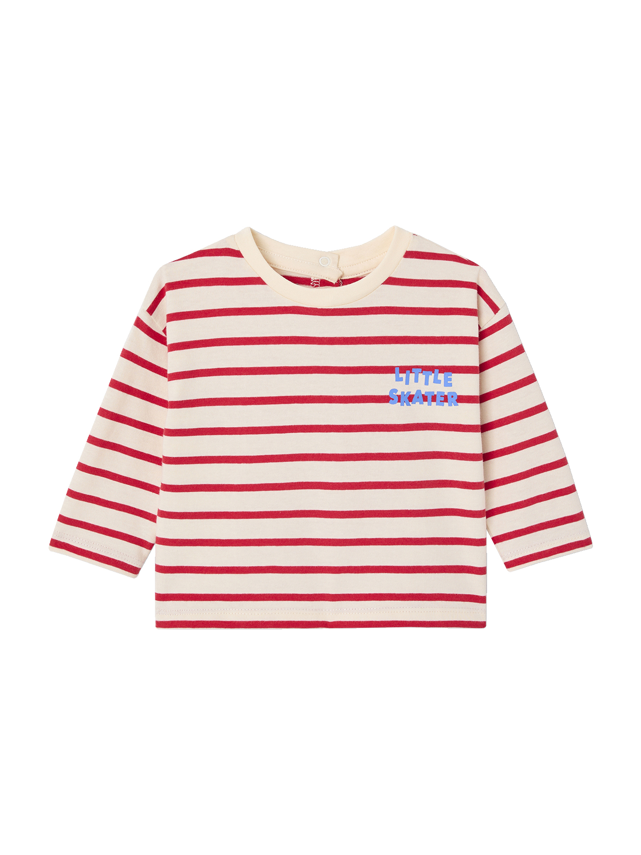 T-shirt bébé rayé pressionné dos, VERTBAUDET