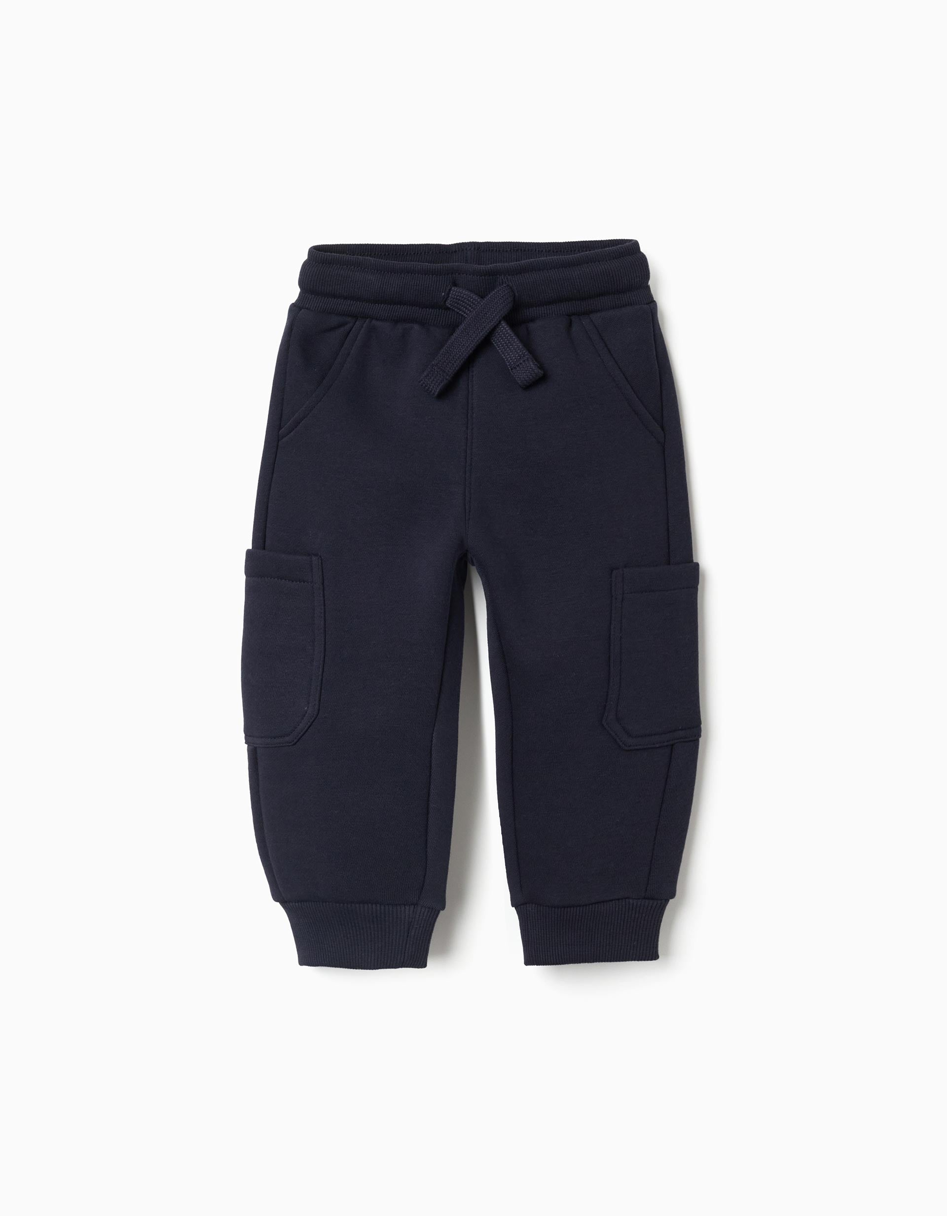 Pantalon de jogging en molleton avec doublure en coton peigné et poches cargo, ZIPPY