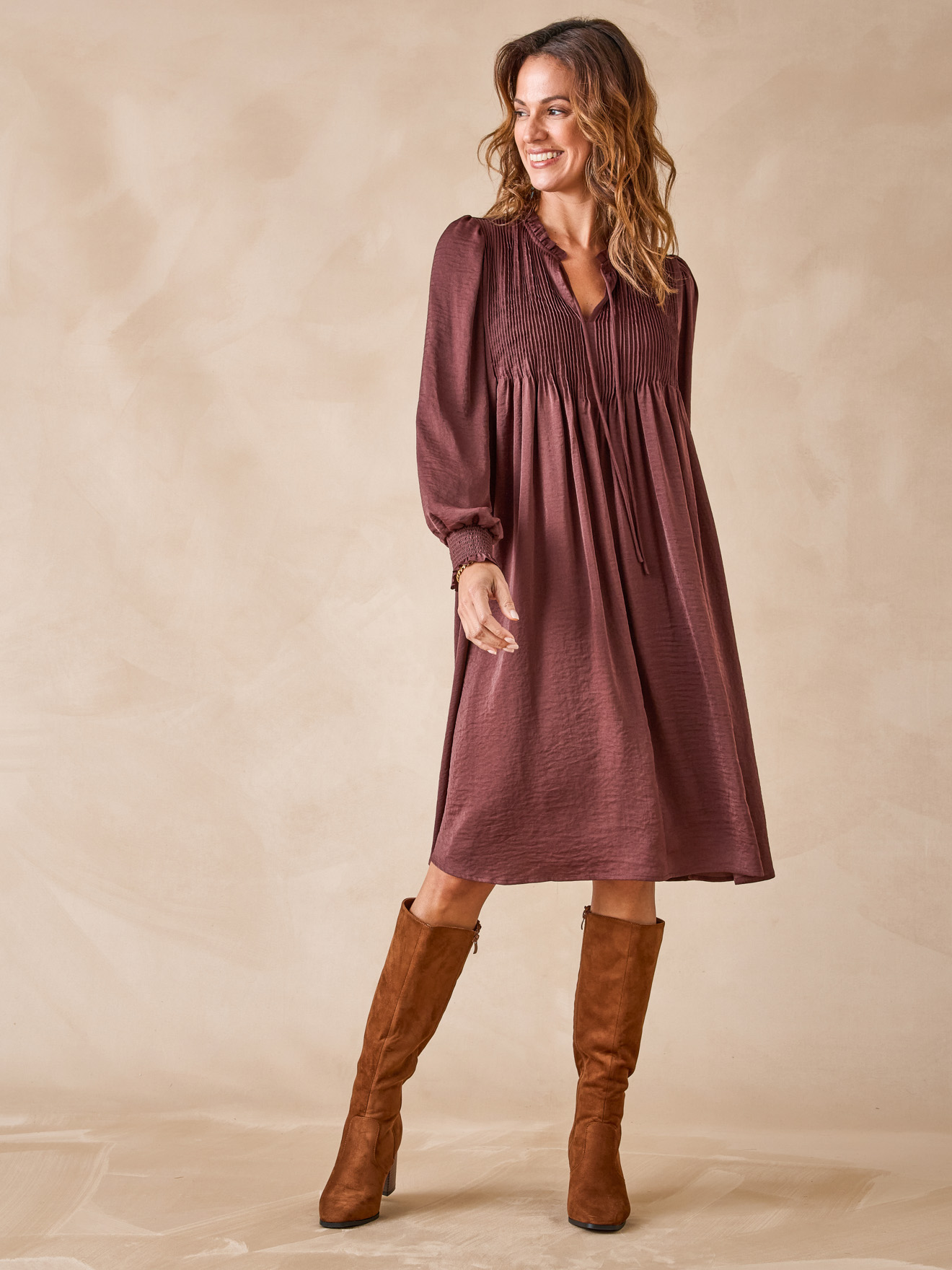 Robe ample manches longues, DAXON