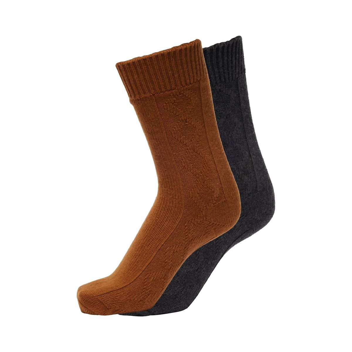 Lot de 7 chaussettes Homme côtelées en pur fil d'écosse - Noir