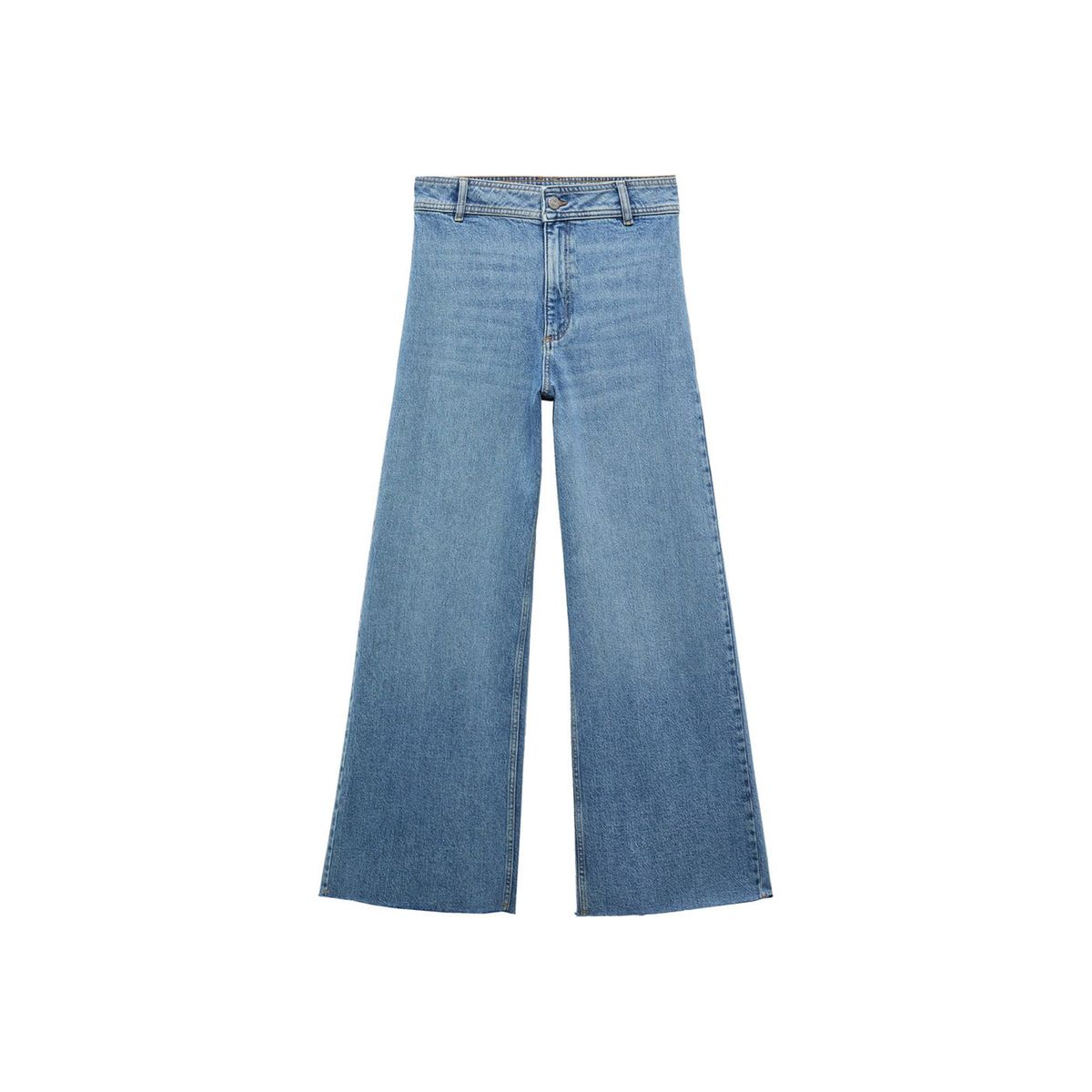 Jupe culotte jean taille haute bleu moyen Mango La Redoute