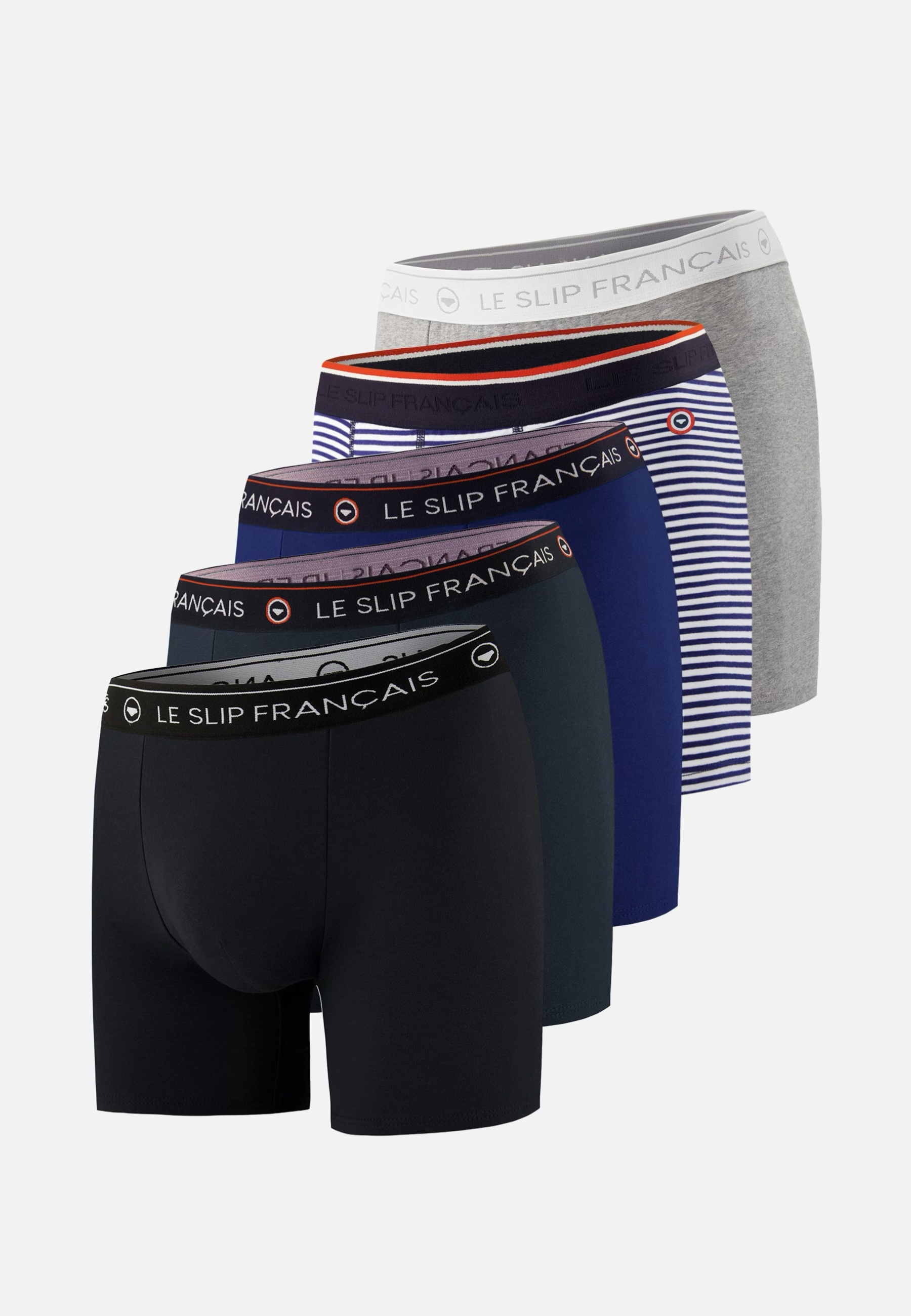Lot de 5 boxers longs en coton Redoutable, LE SLIP FRANCAIS