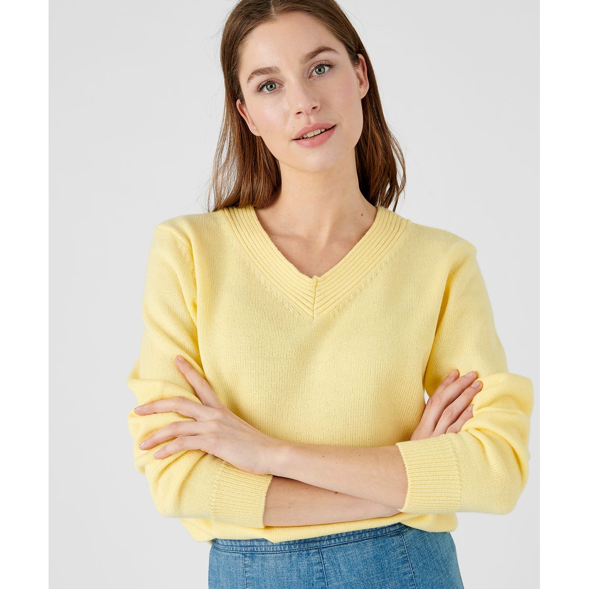 Pull jaune pale new arrivals