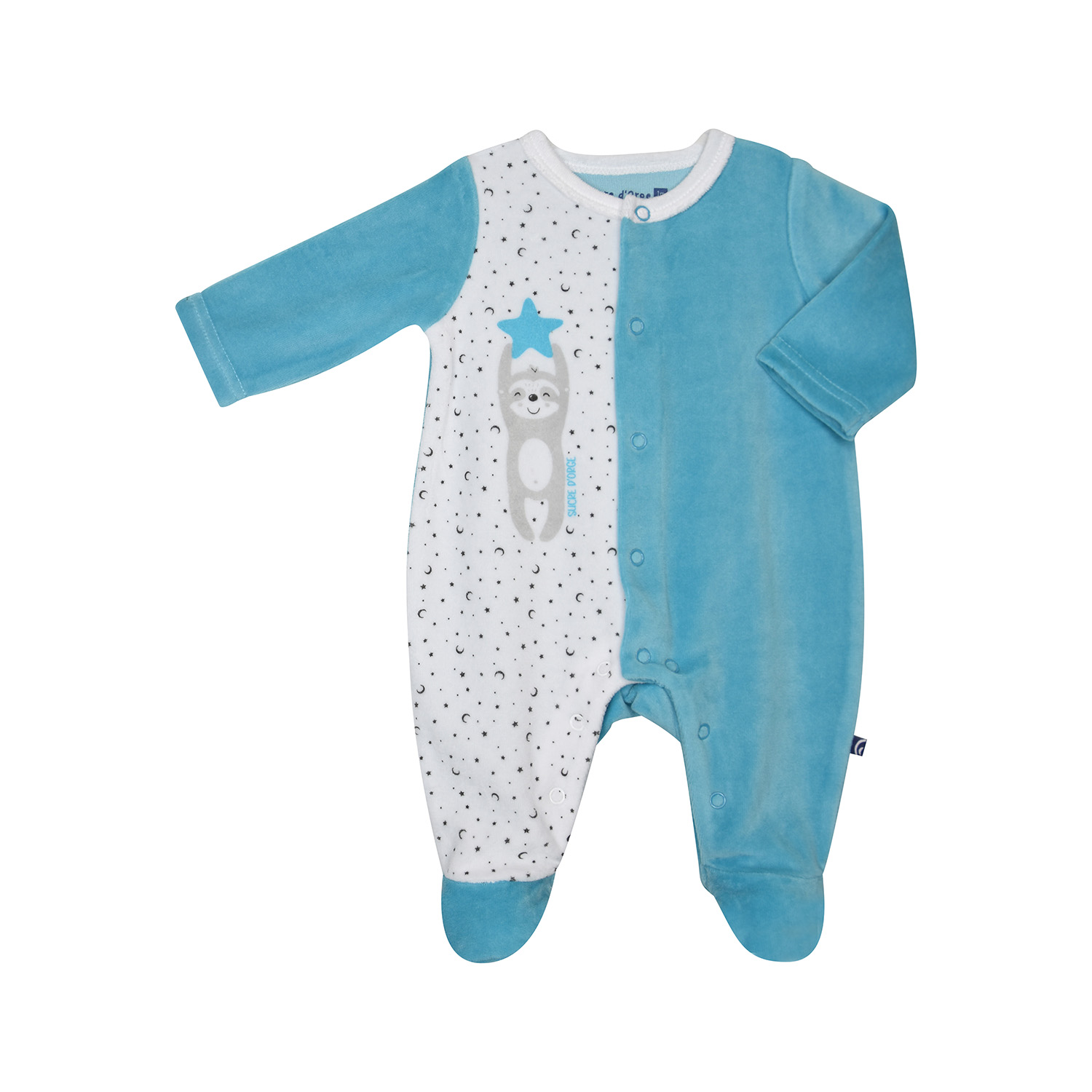 Dors bien gervais velours rase ouverture devant naissance, SUCRE D'ORGE