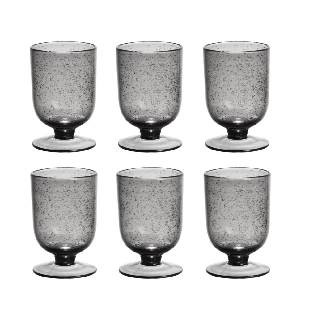 Verre à pied Gordes Bullé 25 cl ambre (lot de 6), TABLE PASSION
