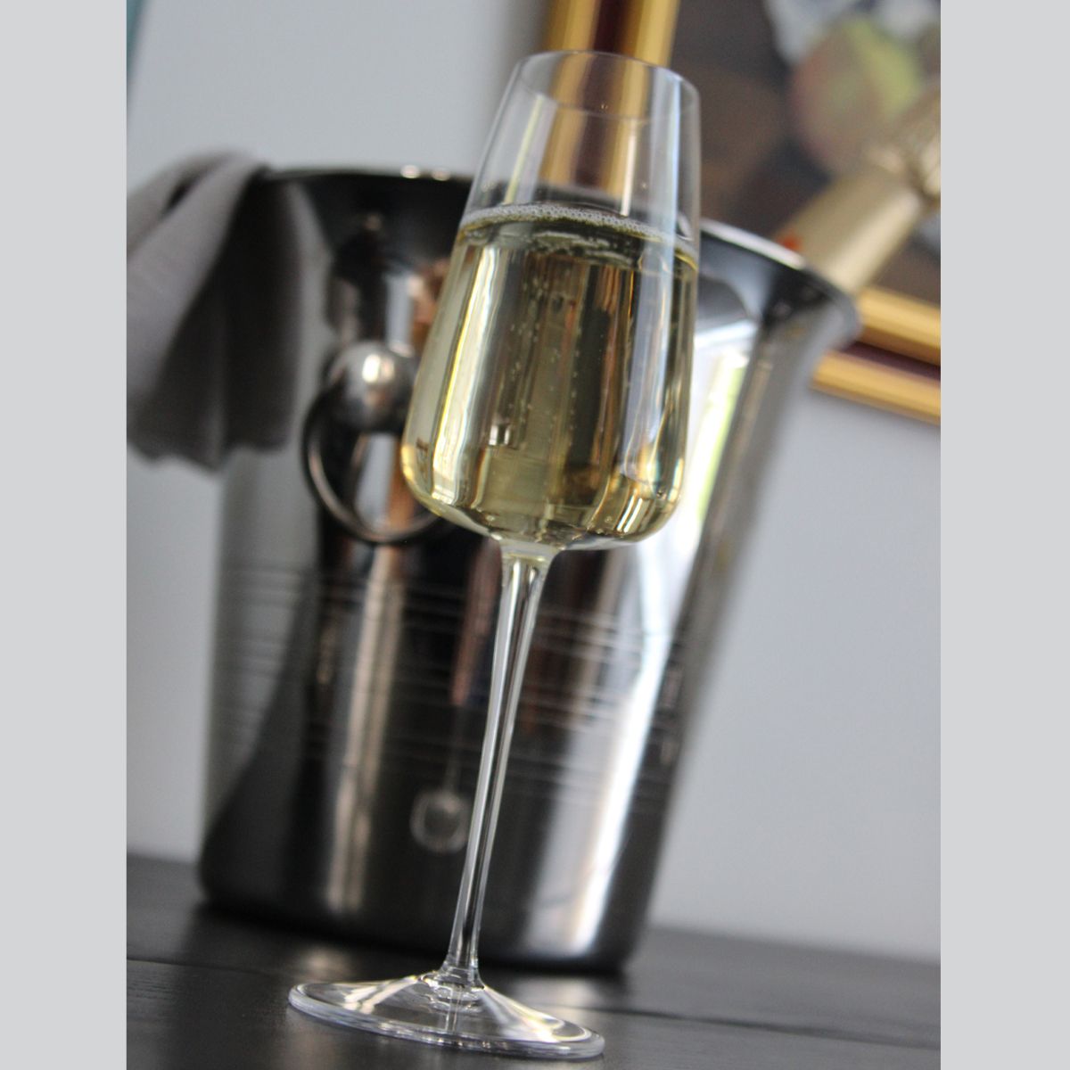 Flûtes à Champagne Design en Verre de Couleur (Blanc) - Bruno Evrard