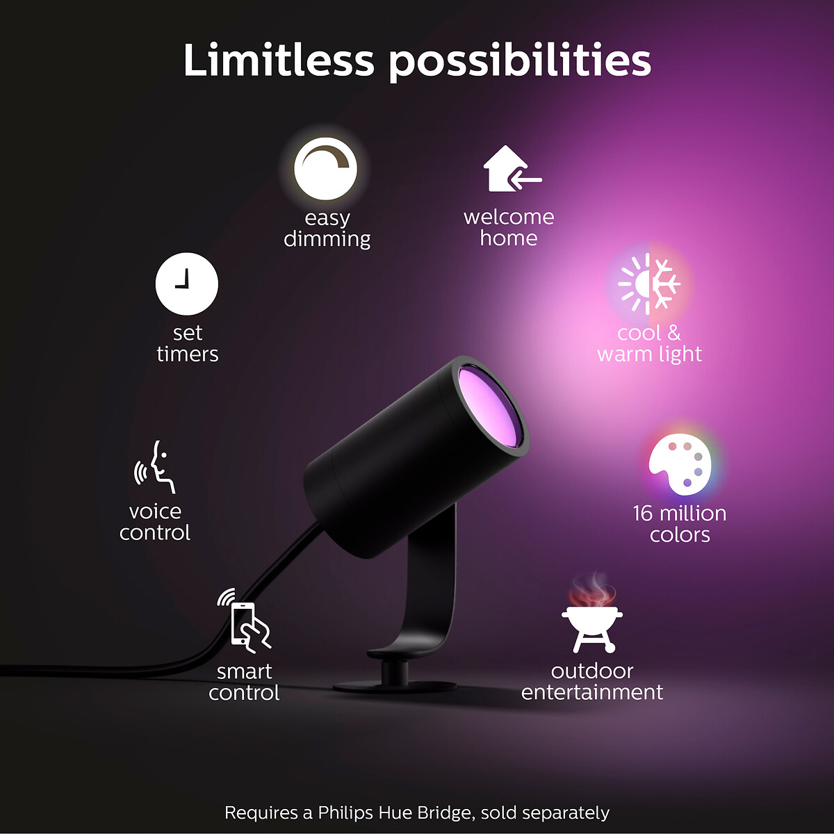 philips hue outdoor lily spike spots base kit