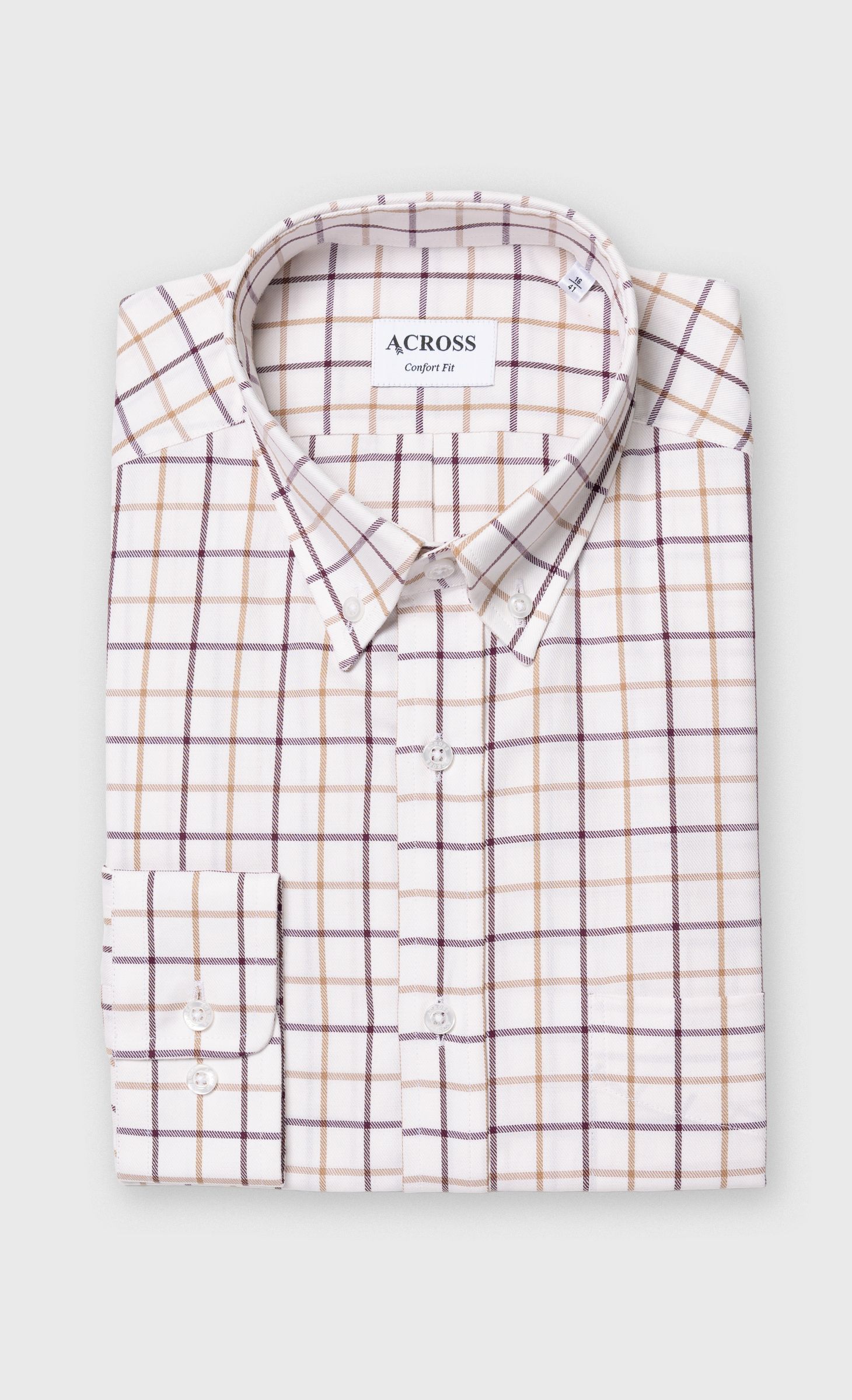 Chemise Confort fit à carreaux, ACROSS