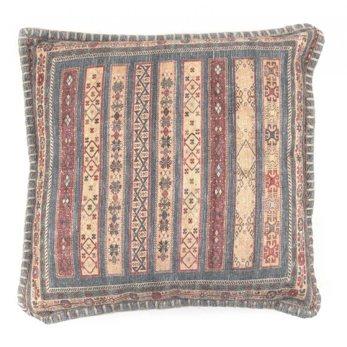 Coussin Coton Polyester Multicolore 45x45cm -, DECORATION D’AUTREFOIS