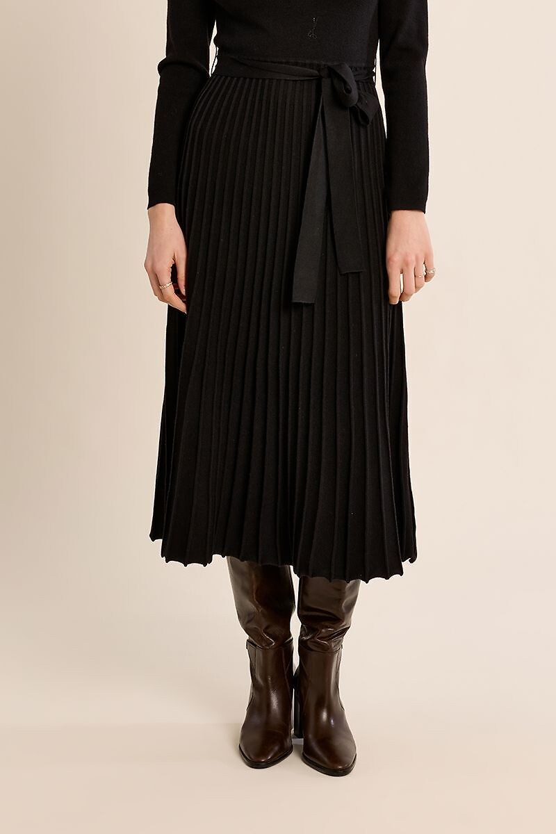 Robe longue en maille ceinturée, MOLLY BRACKEN