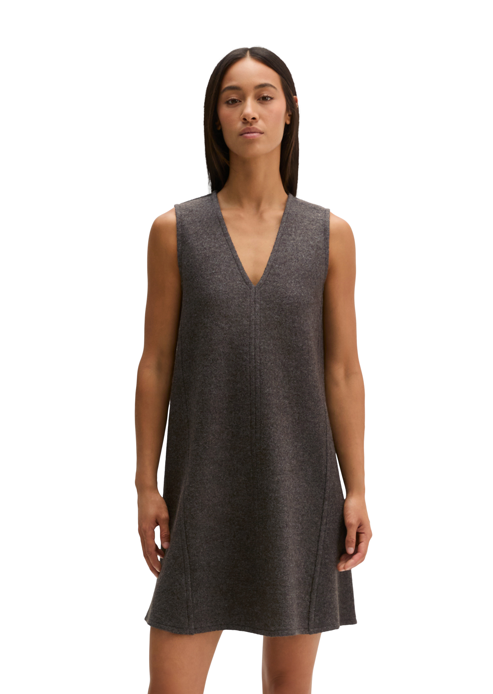 Mini-robe sans manches au style décontracté en laine bouillie, MARC O'POLO
