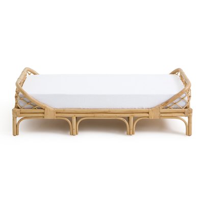 Sofá cama de mimbre con somier 140 cm, Katsuki AM.PM