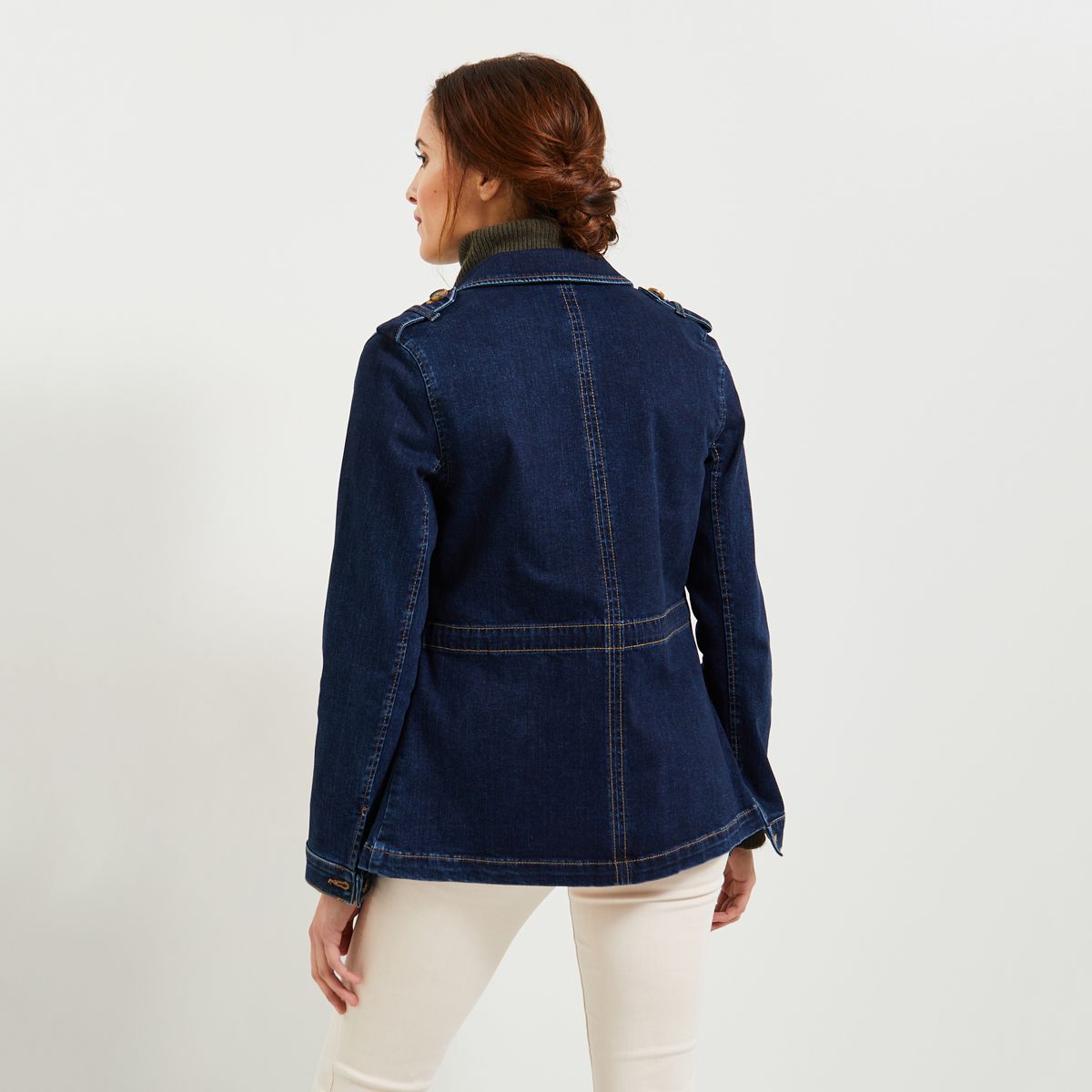 Veste saharienne jean hot sale