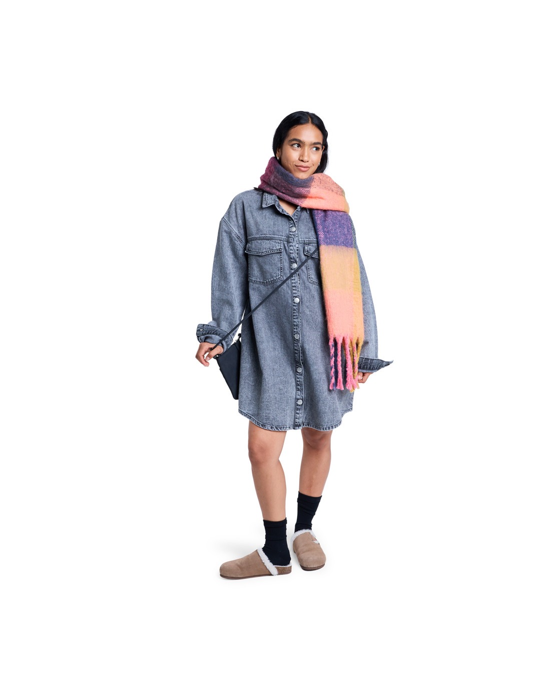 Mini robe chemise à manches longues en jean TIDAL MOON., ROXY