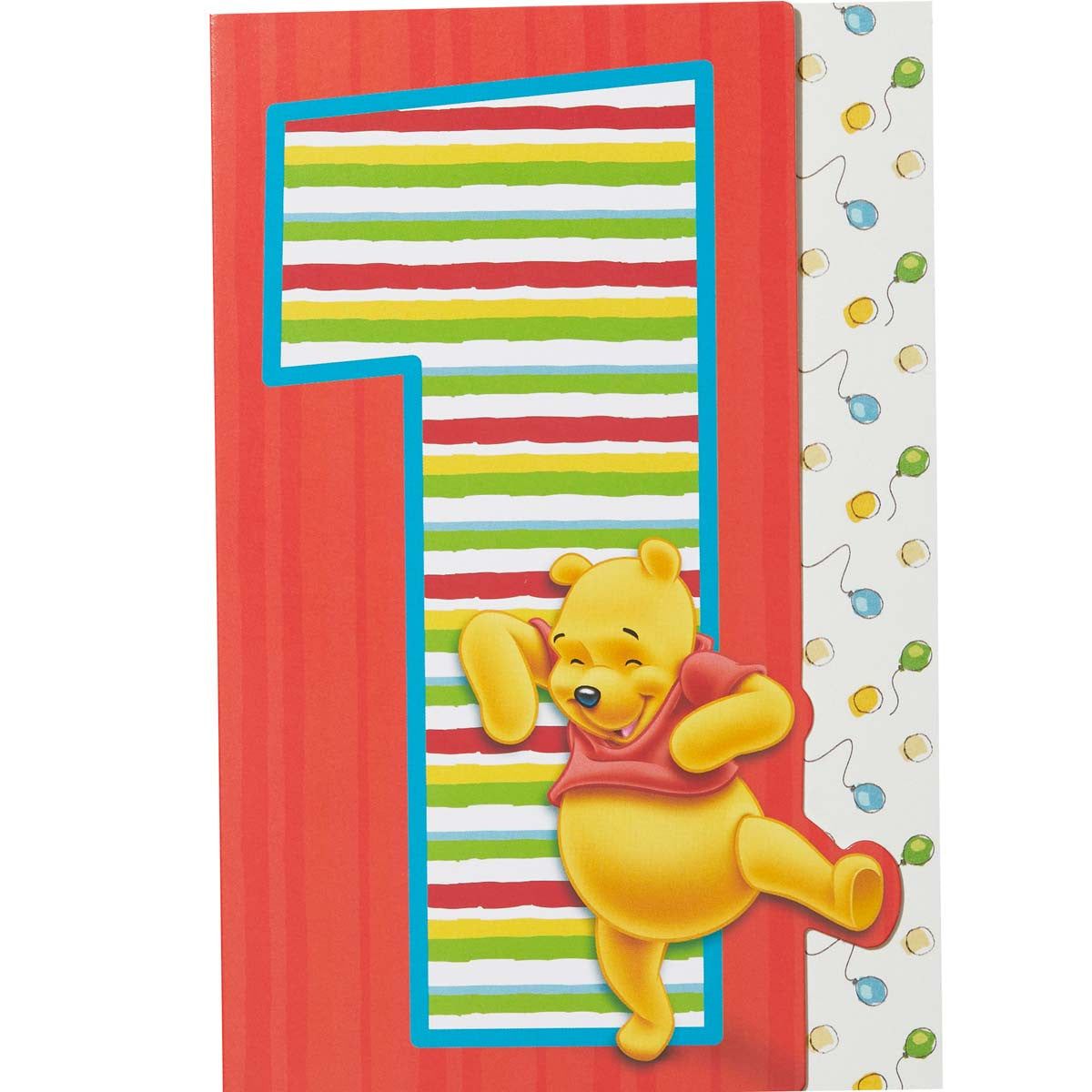 Carte Anniversaire 1 An Winnie L Ourson Multicolore Draeger Paris La Redoute