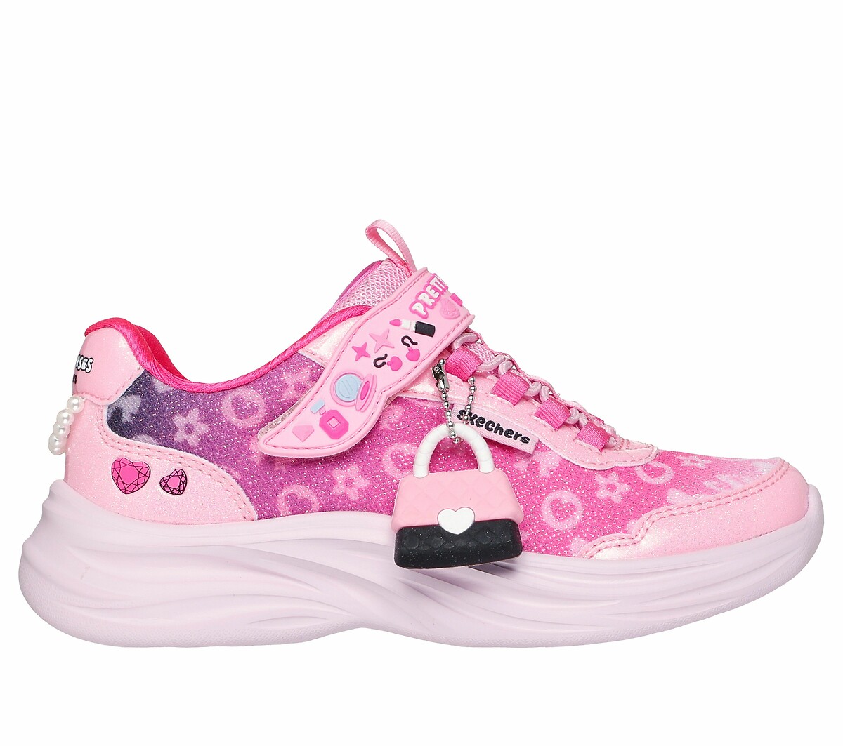 Baskets Skechers Memory Foam Sketch-Air Bizzy Bounce - Taille 13M US (30 EUR) - Noir/Rose