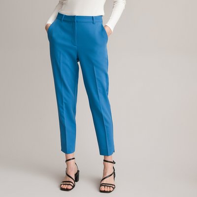 Ankle Grazer Cigarette Trousers in Recycled Fabric, Length 26.5" LA REDOUTE COLLECTIONS