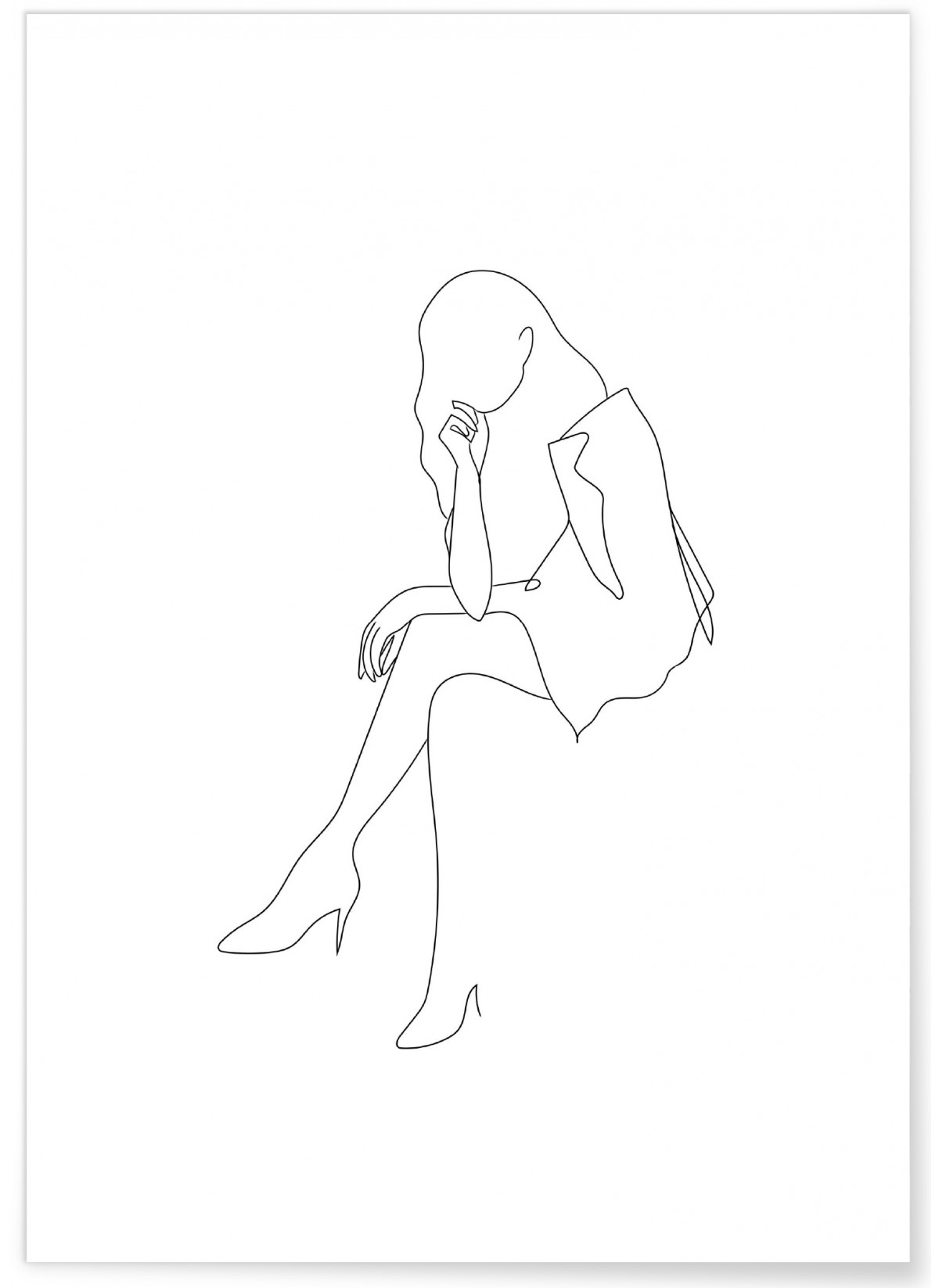 Affiche Line Art Women 9, L'AFFICHERIE