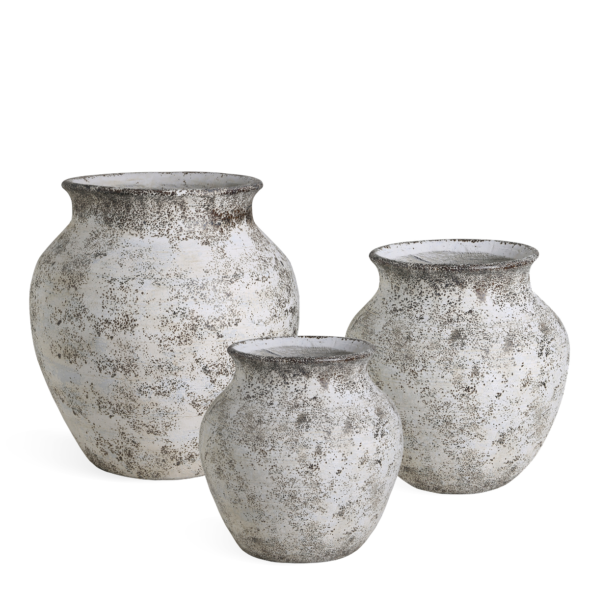 Lot de 3 cache-pots décoratifs cols évasés H51 Antica, SIA DECO