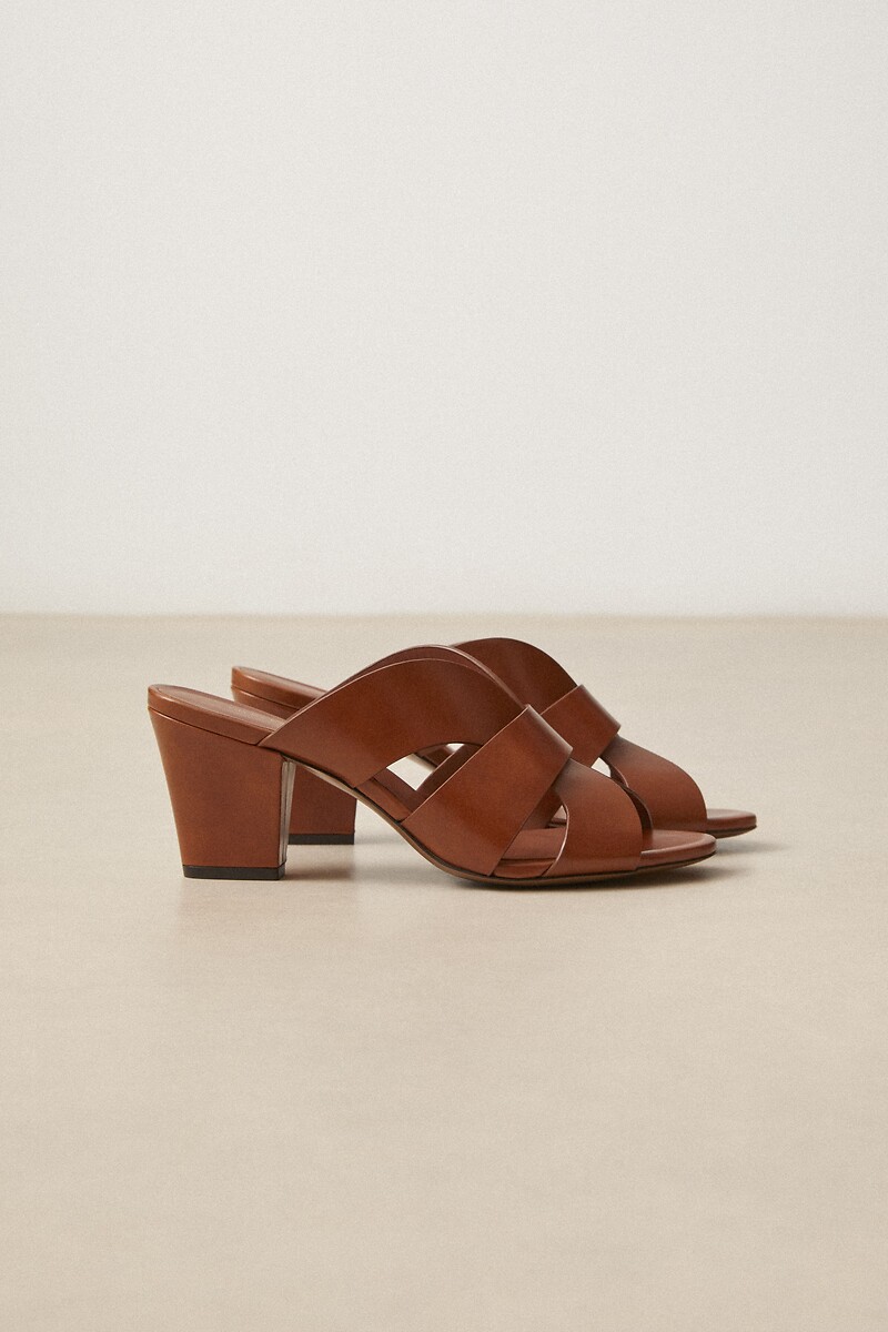 Mules à talons en cuir n°561, RIVECOUR