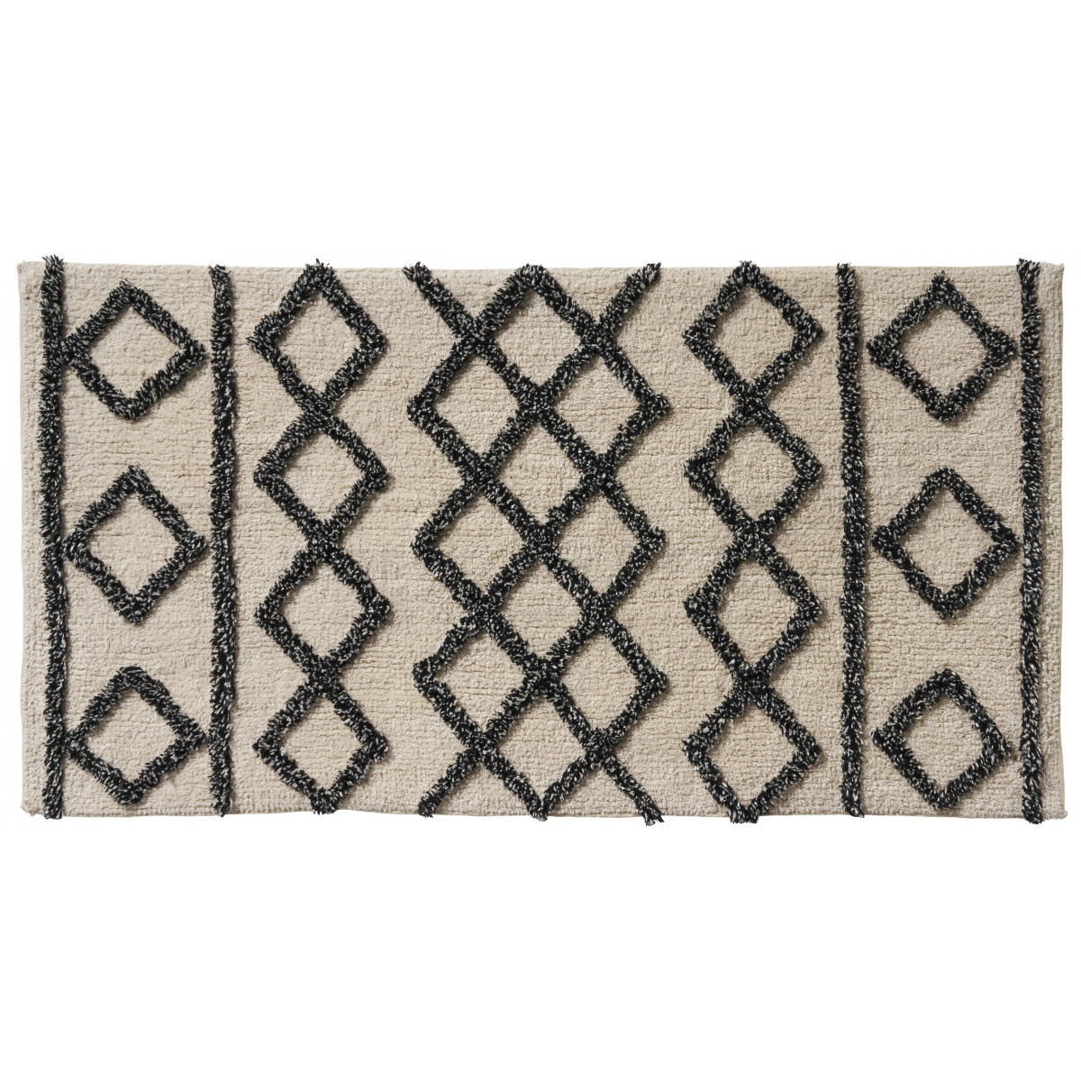 Tapis de bain déco géométrique en coton tufté IZZA, GUY LEVASSEUR