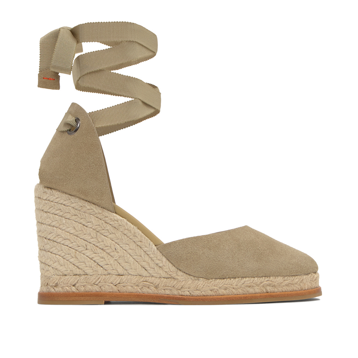 Espadrilles compensées en cuir à rubans CAMILA PLATFORM, CASTANER