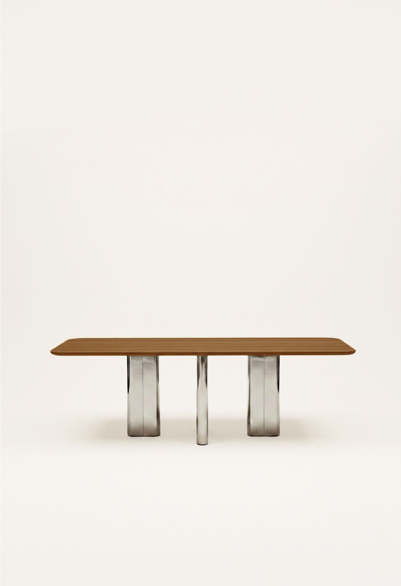 Table à manger en frêne finition teck 6 à 8 couverts, Chrysoline, GABRIELLE PARIS