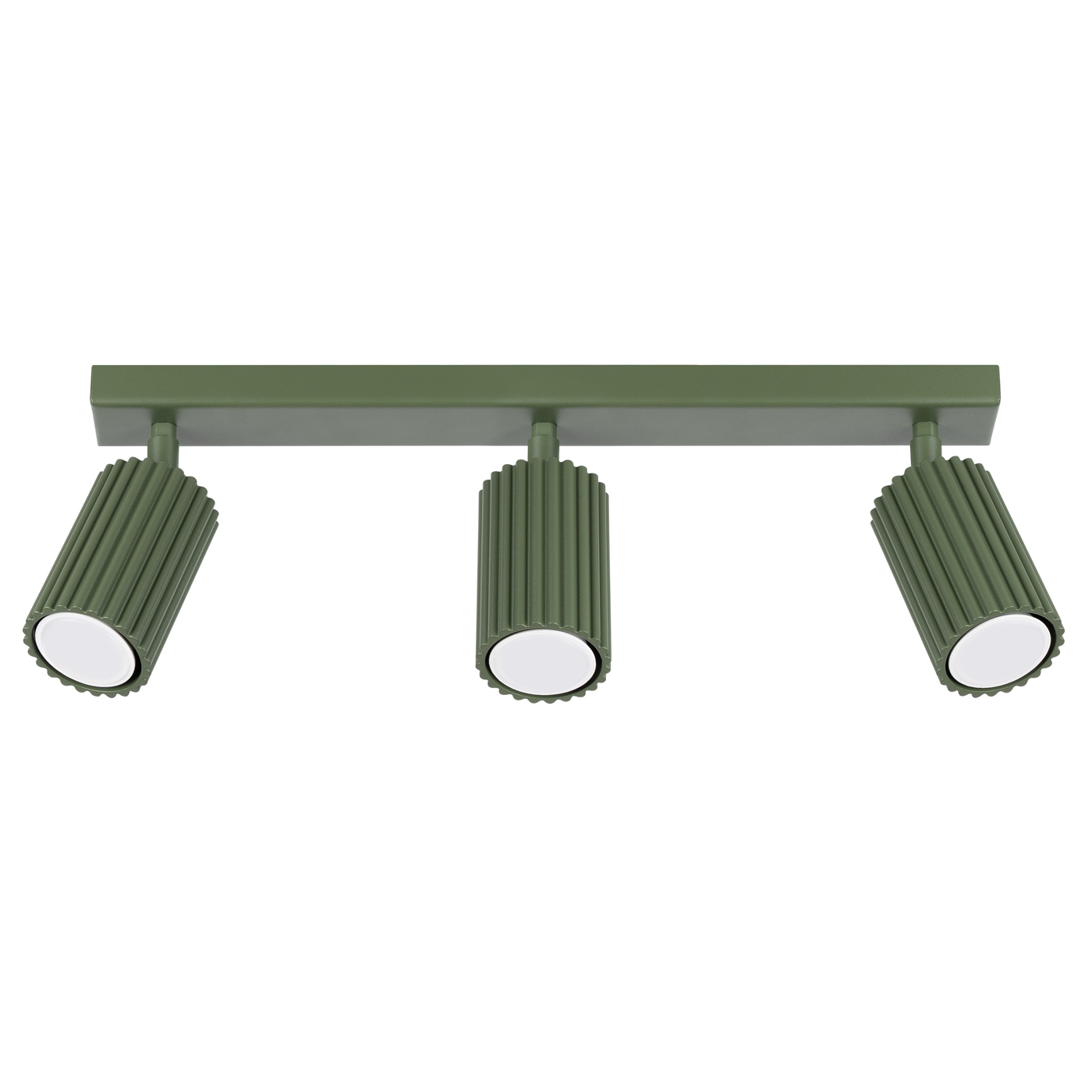 Plafonnier Aluminium Vert Olive GU10 3 Karbon Line, EDEN