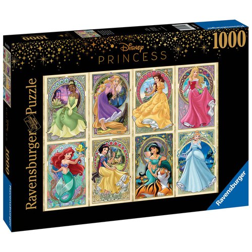 Ravensburger - puzzle adulte - puzzle 1000 p -disney princesses art nouveau  - 16504 Ravensburger
