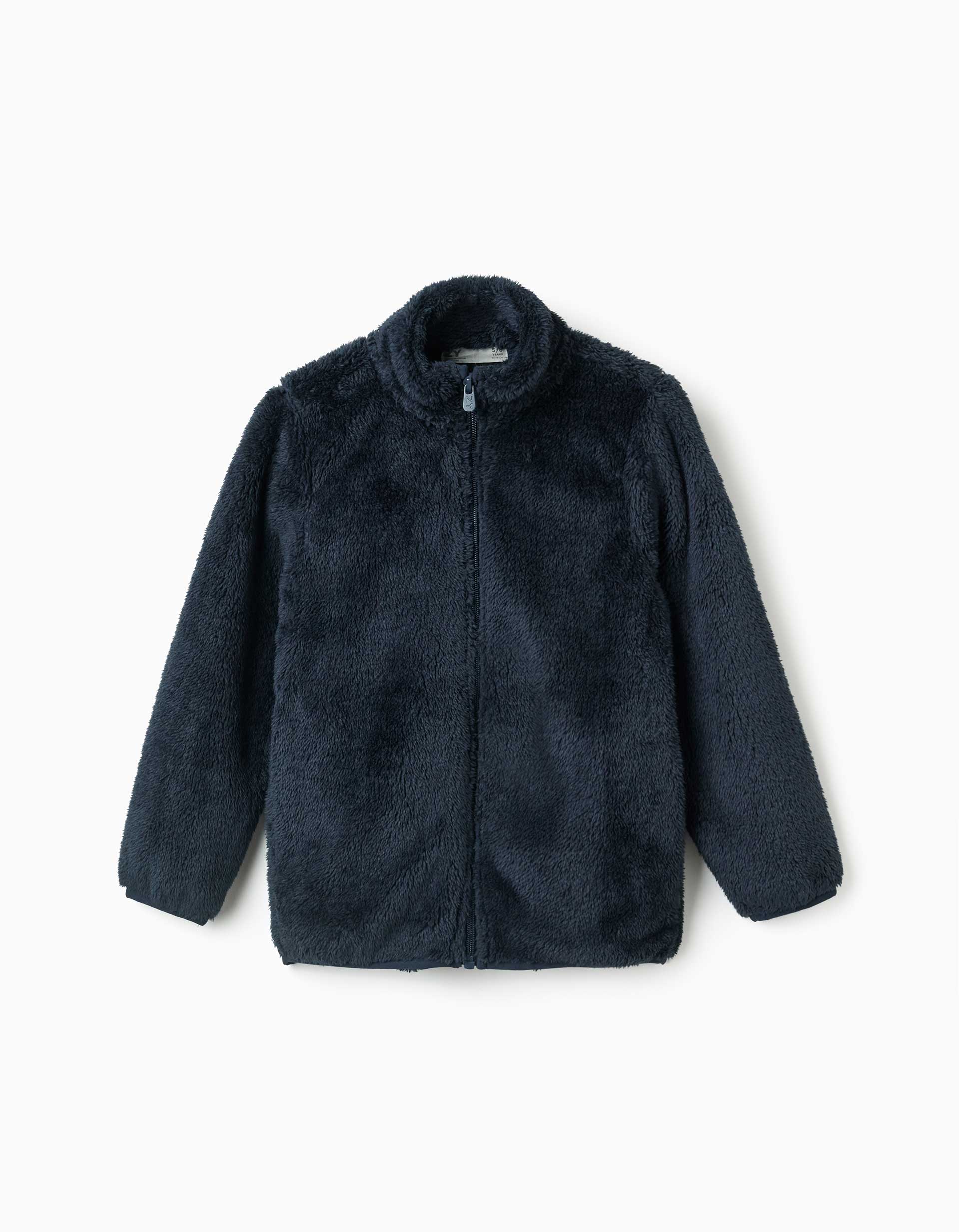 Veste en sherpa avec fermeture éclair, ZIPPY